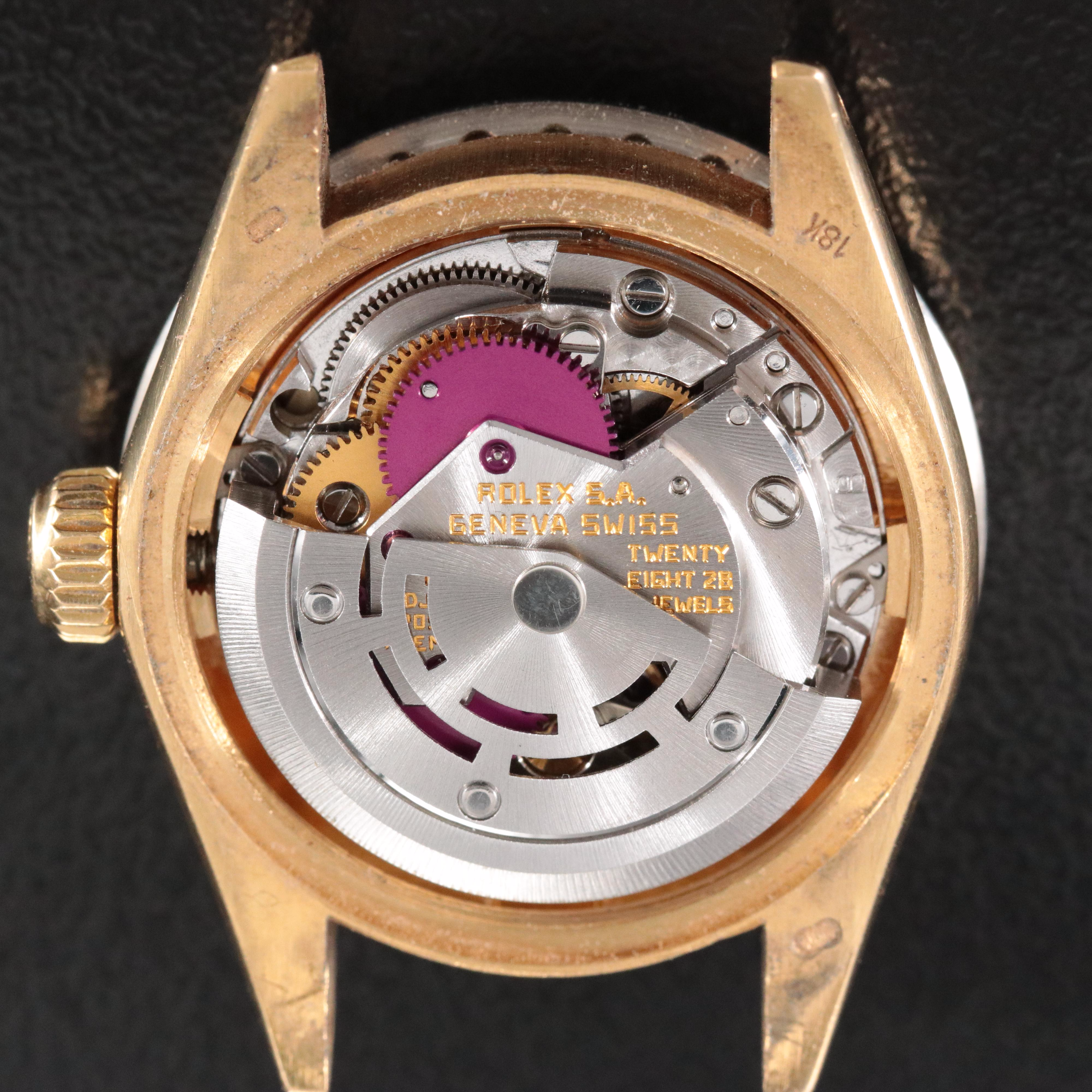 Rolex Lady-Datejust 6927 Custom Diamond Set 18K Gold Automatic Watch