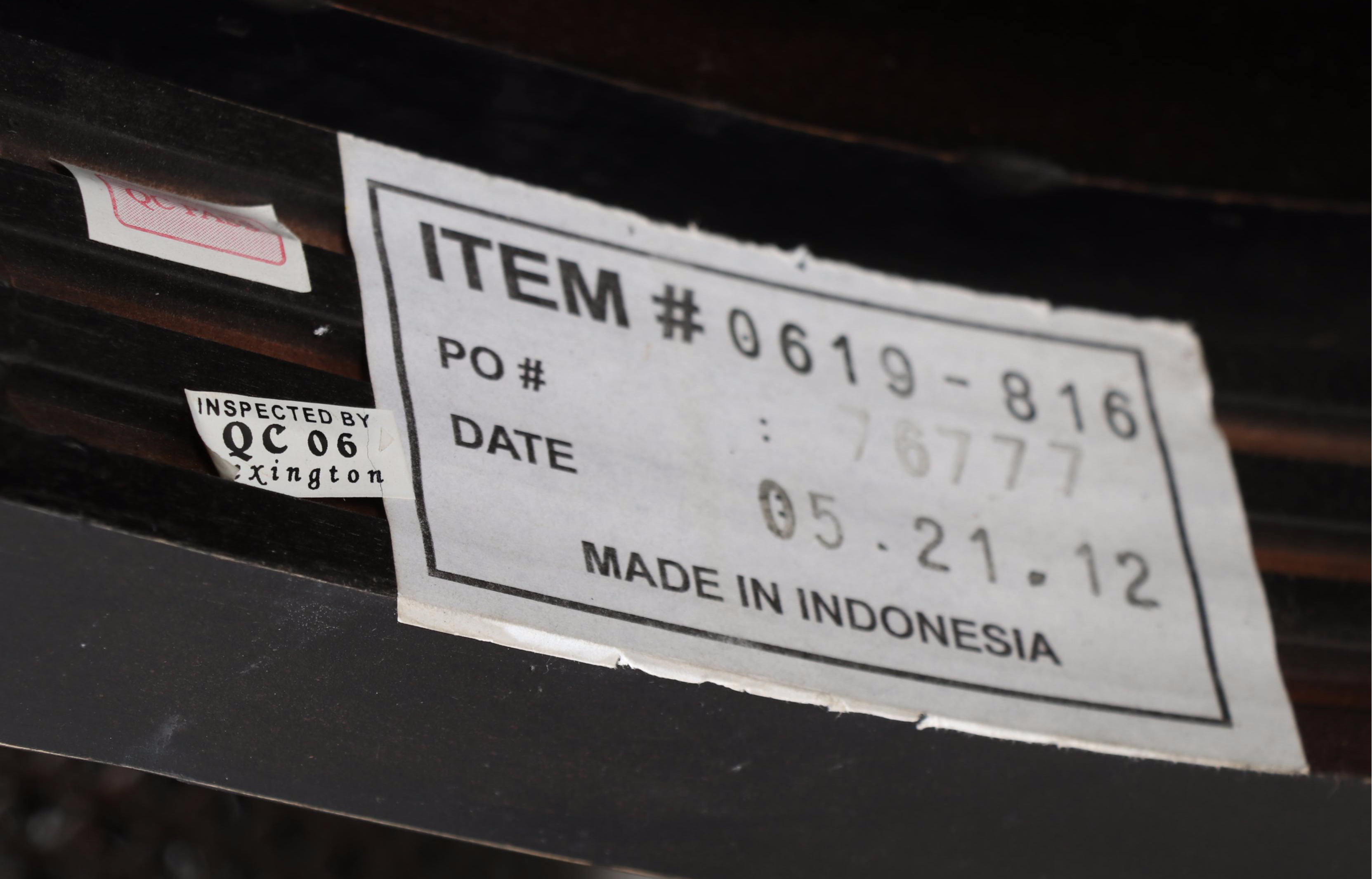 Four Tommy Bahama Home "Dunkirk" Leather Swivel Bar Stools in Dark Brown Finish