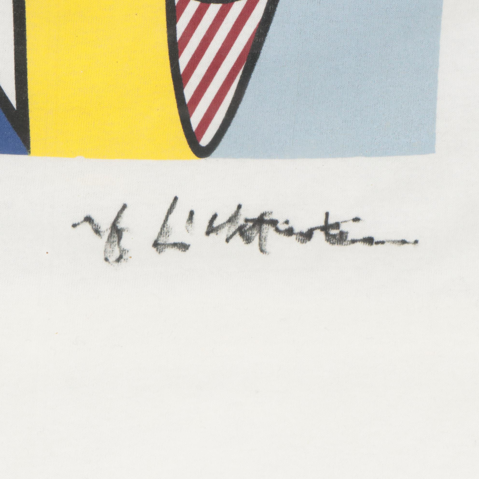 Signed Roy Lichtenstein Serigraph T-Shirt "Best Buddies Study," JSA