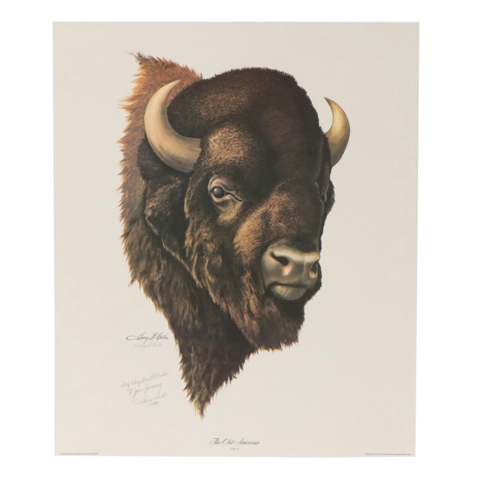 Harry E. Antis Offset Lithograph "The Old American," 1980