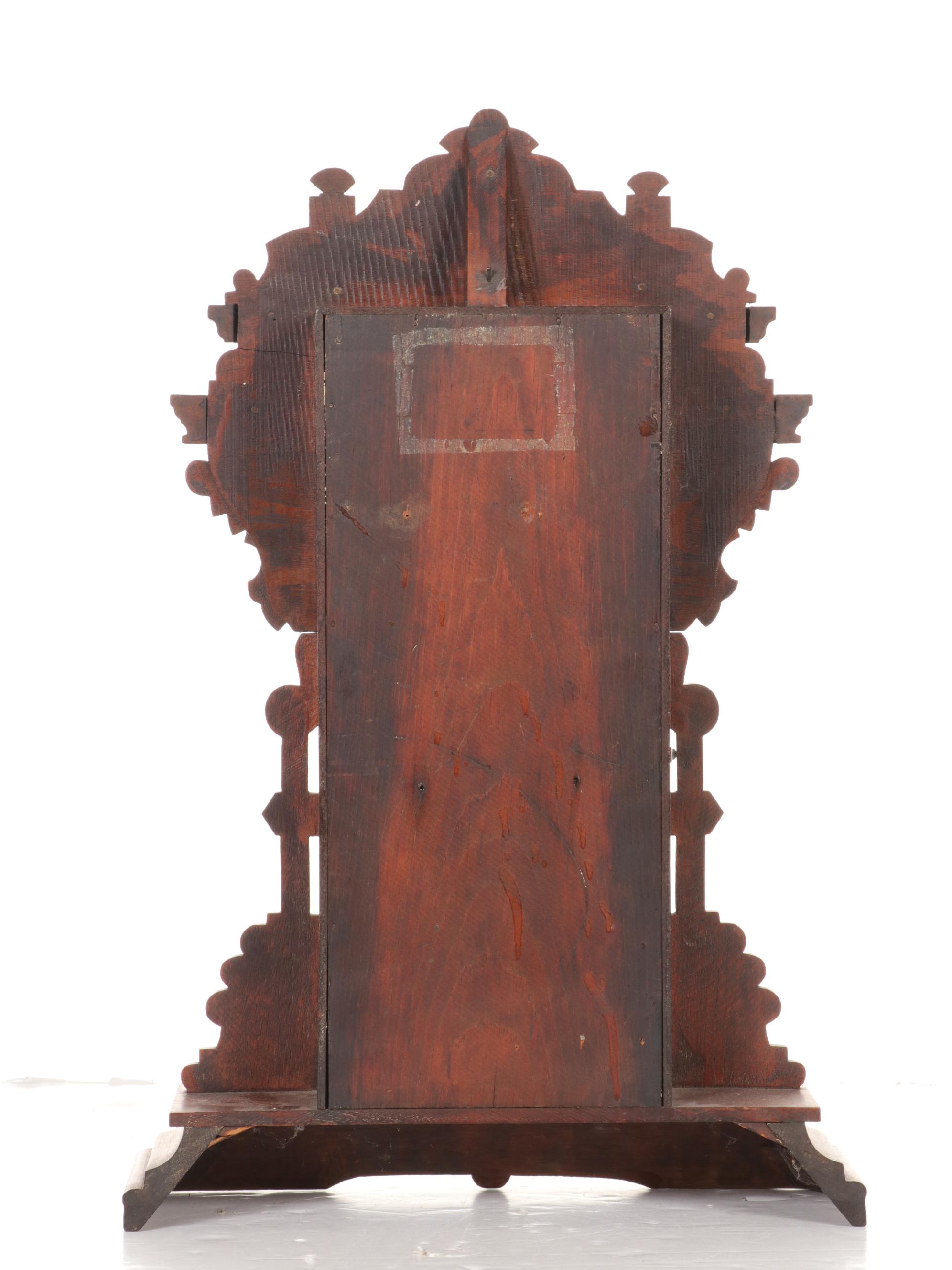 E. Ingraham Walnut Gingerbread Clock