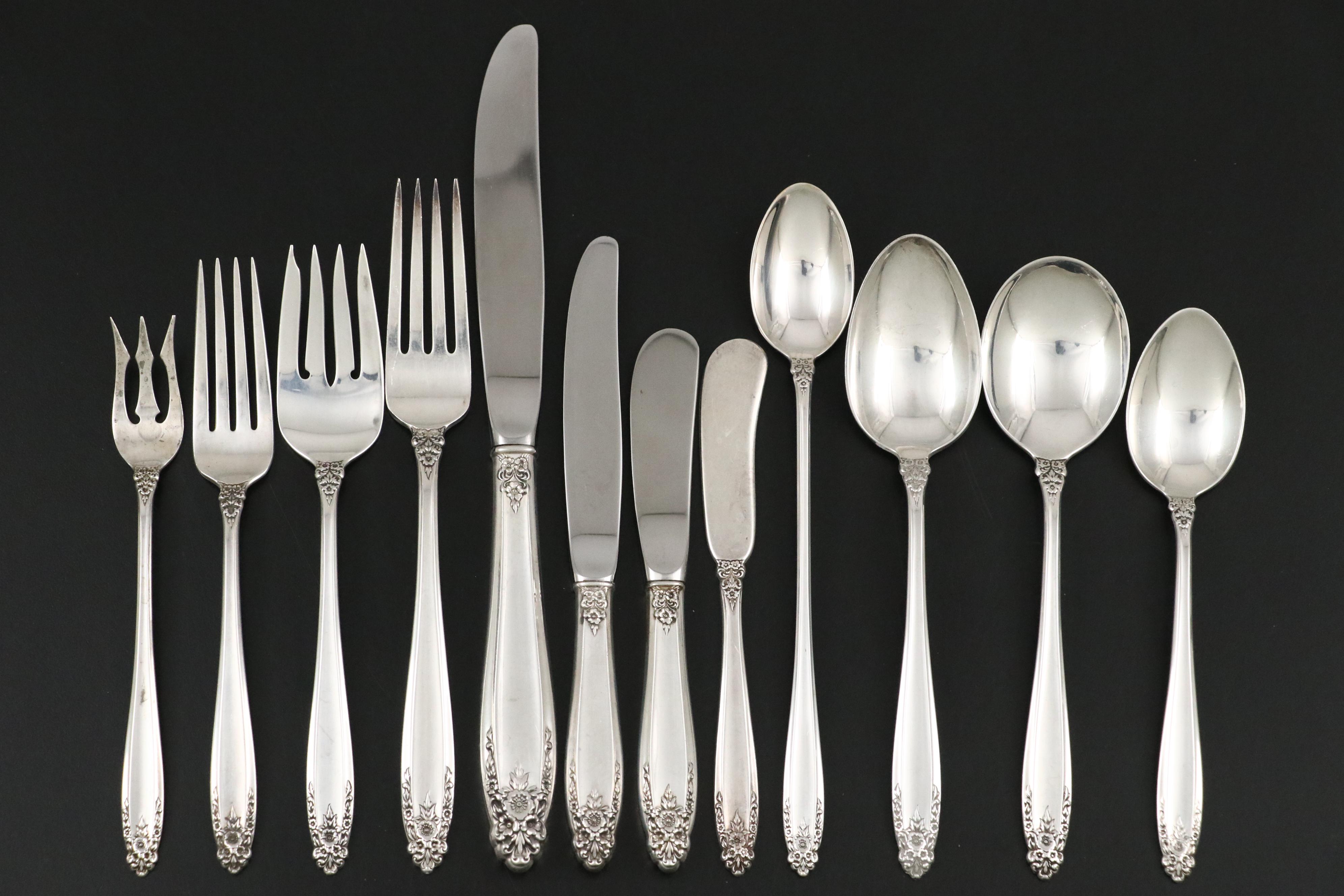 International Silver "Prelude" Sterling Silver Flatware, Mid-20th Century