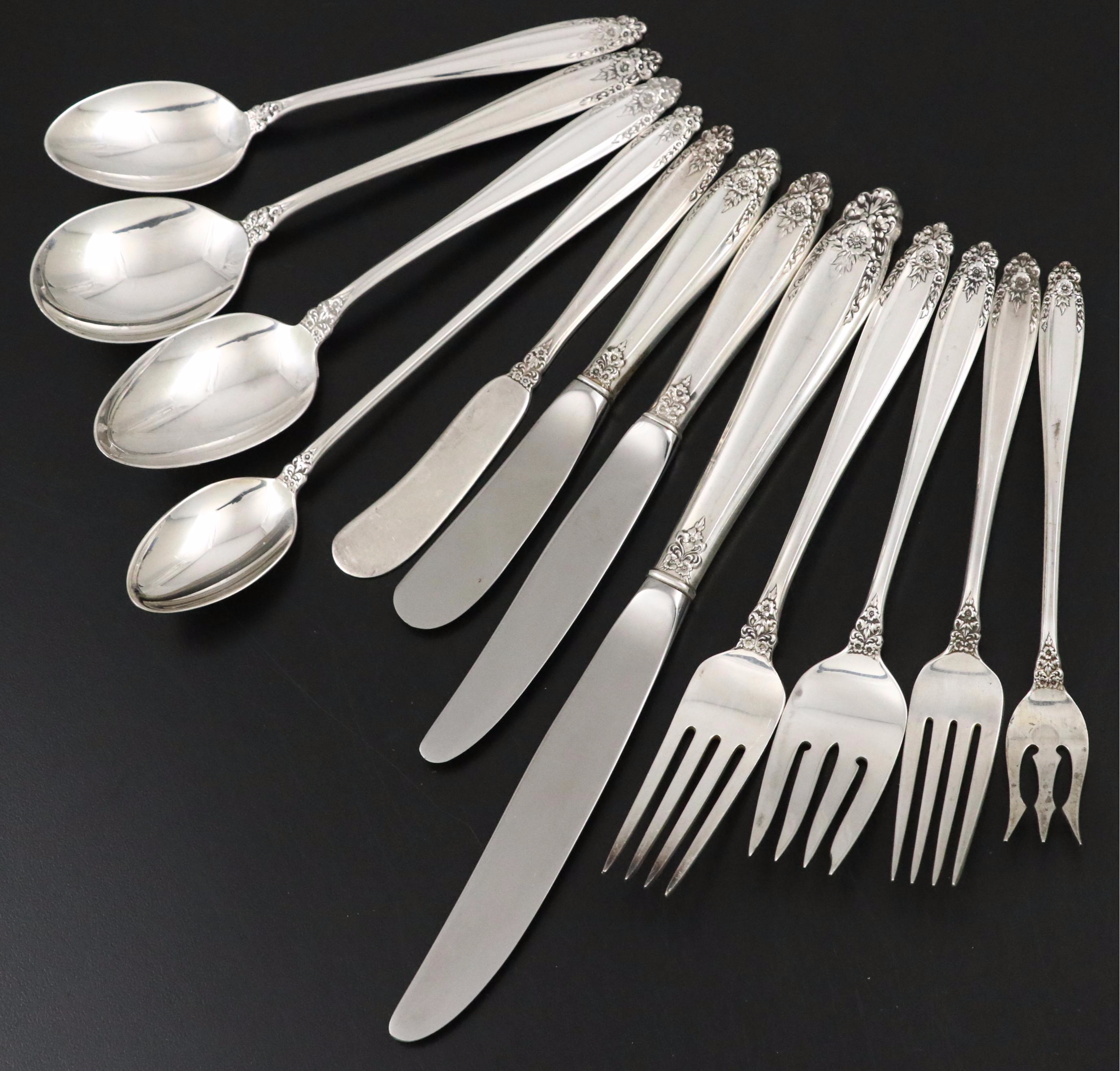 International Silver "Prelude" Sterling Silver Flatware, Mid-20th Century