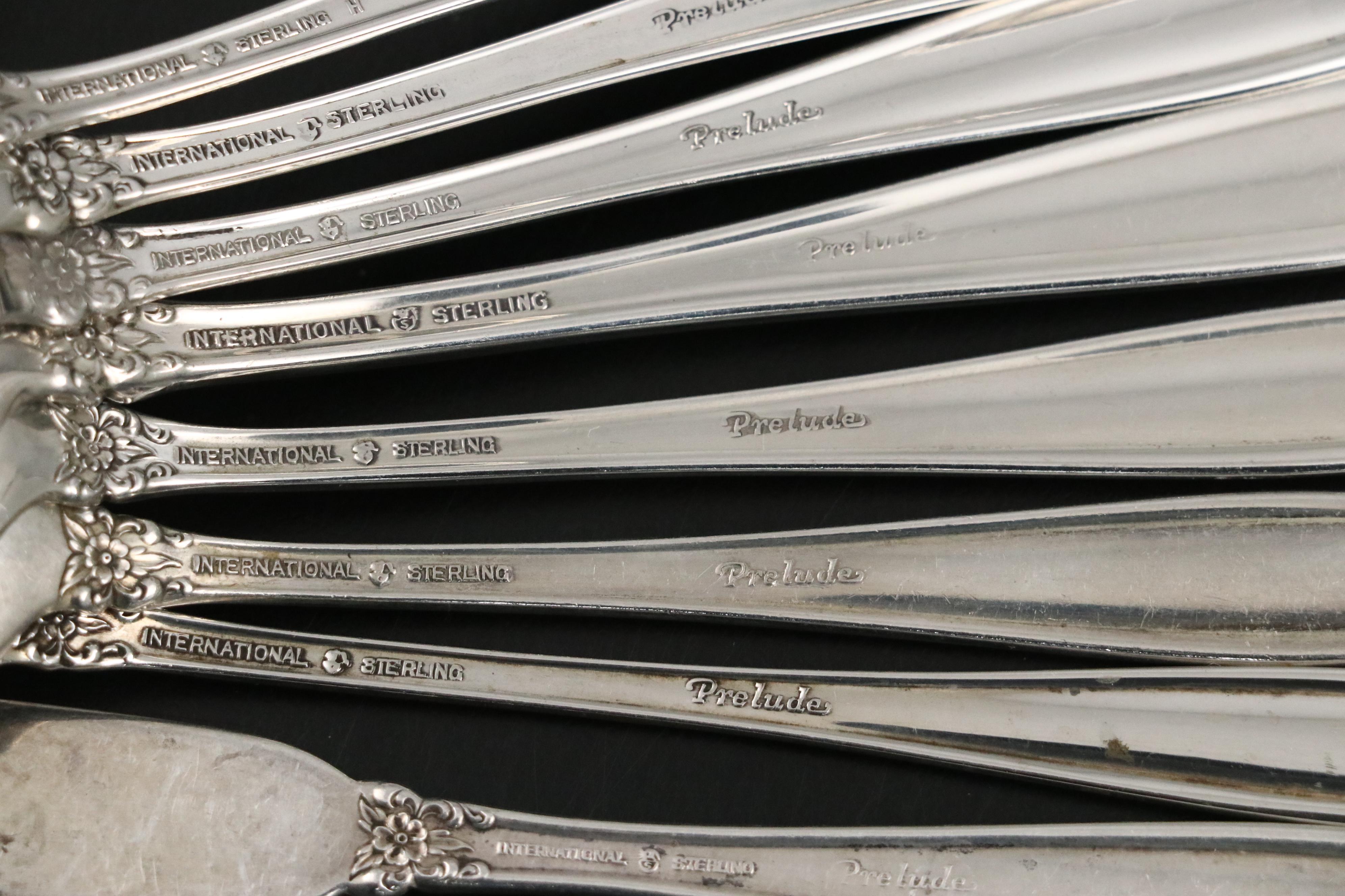 International Silver "Prelude" Sterling Silver Flatware, Mid-20th Century