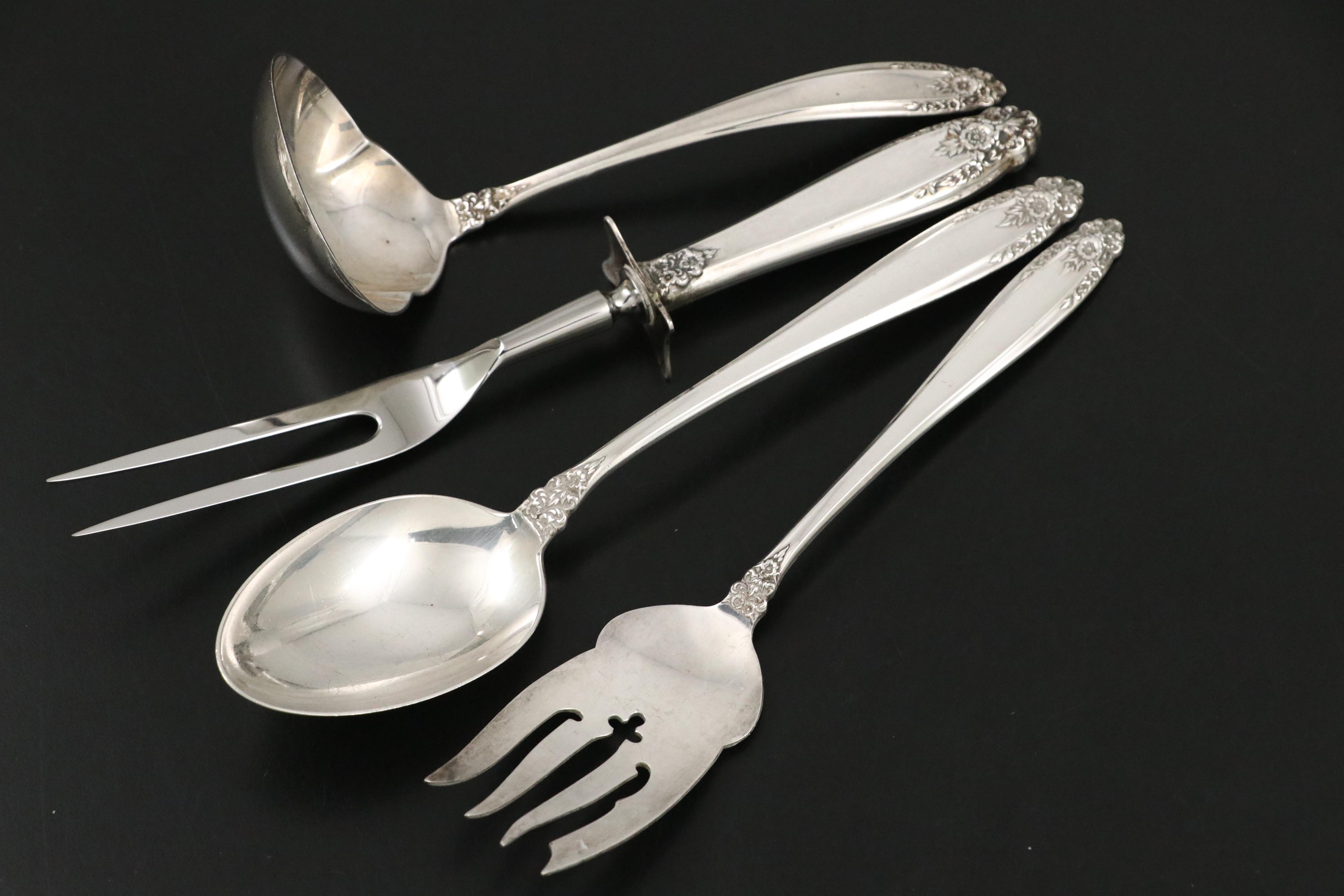 International Silver "Prelude" Sterling Silver Flatware, Mid-20th Century