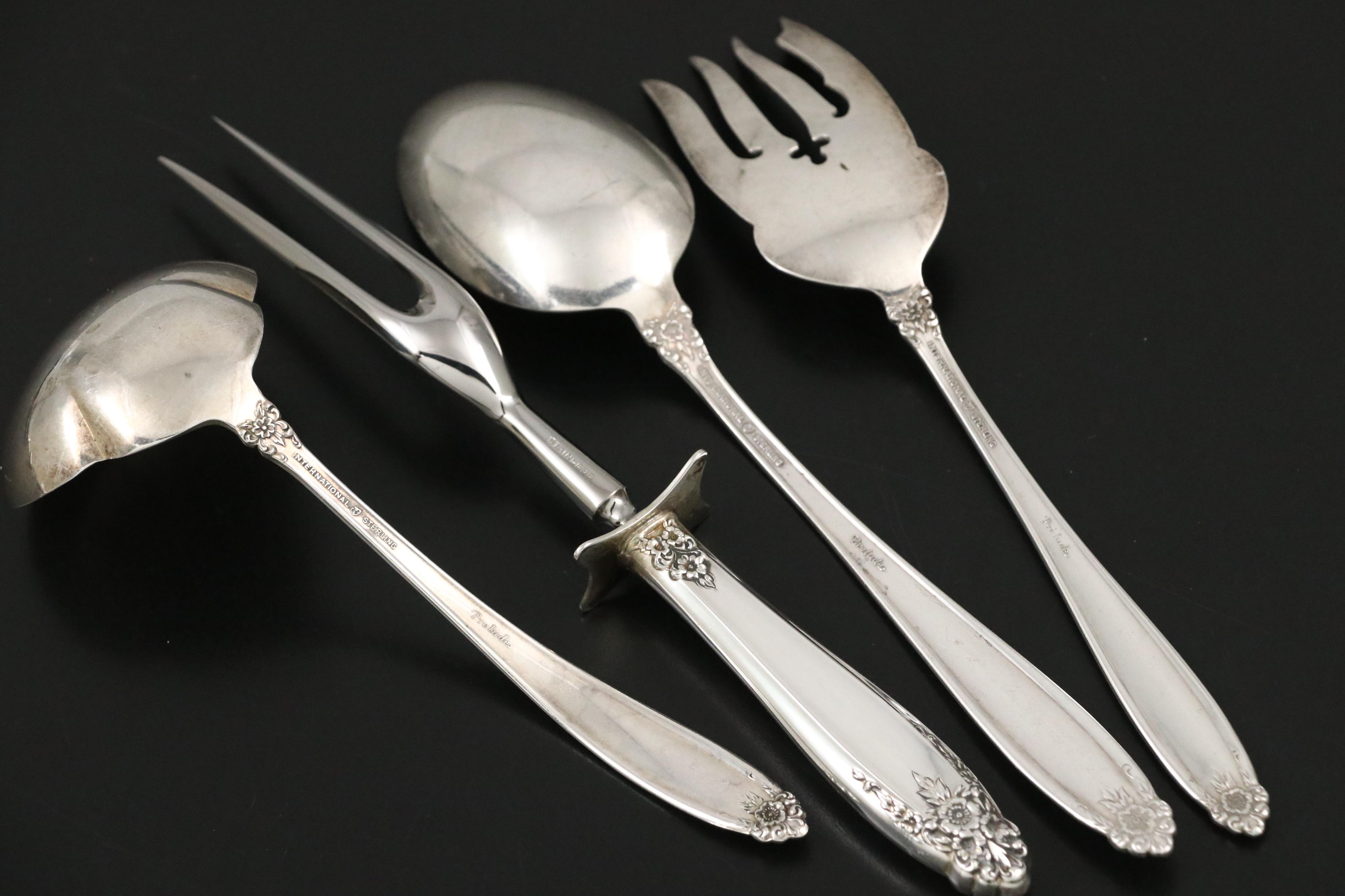 International Silver "Prelude" Sterling Silver Flatware, Mid-20th Century