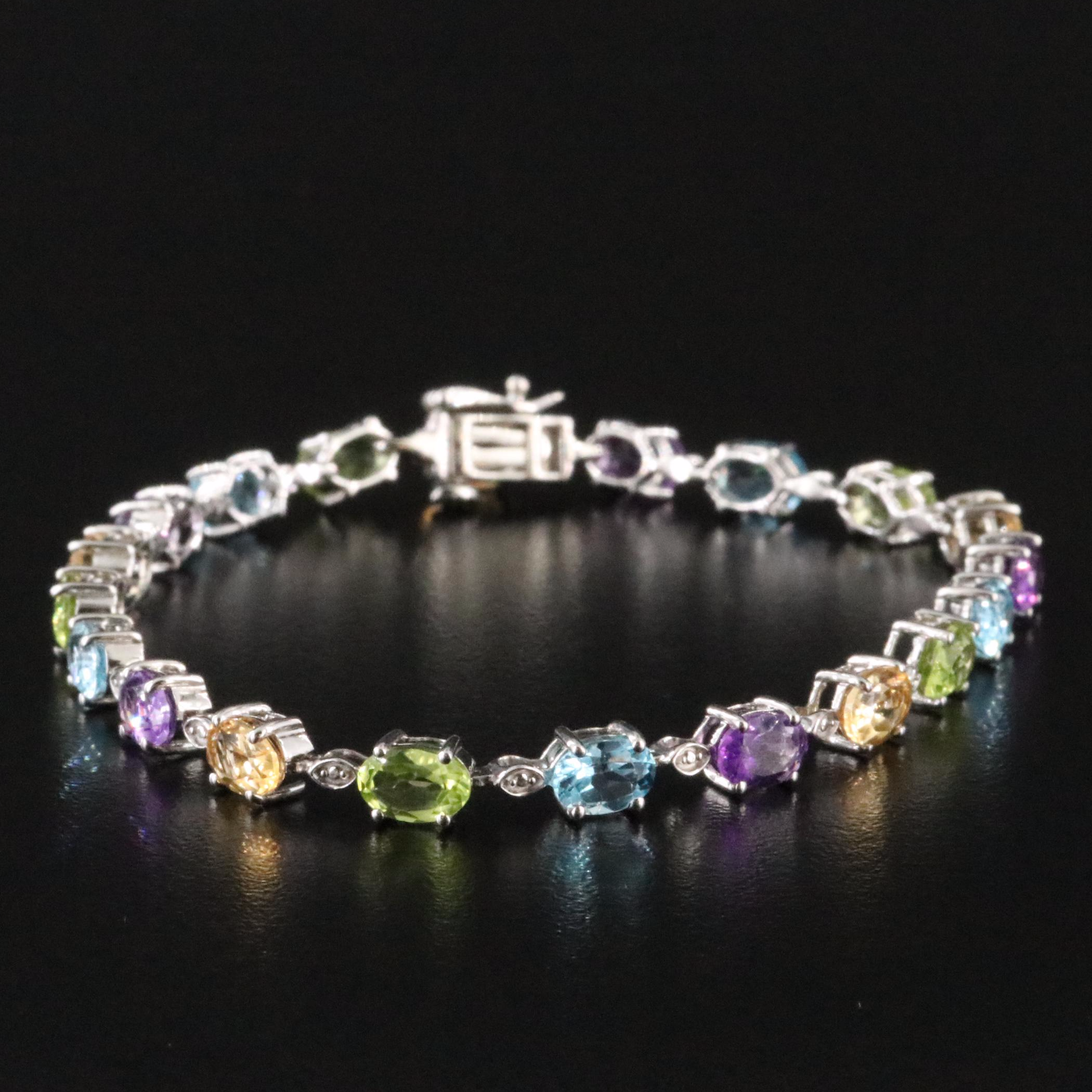 Sterling Gemstone Bracelet