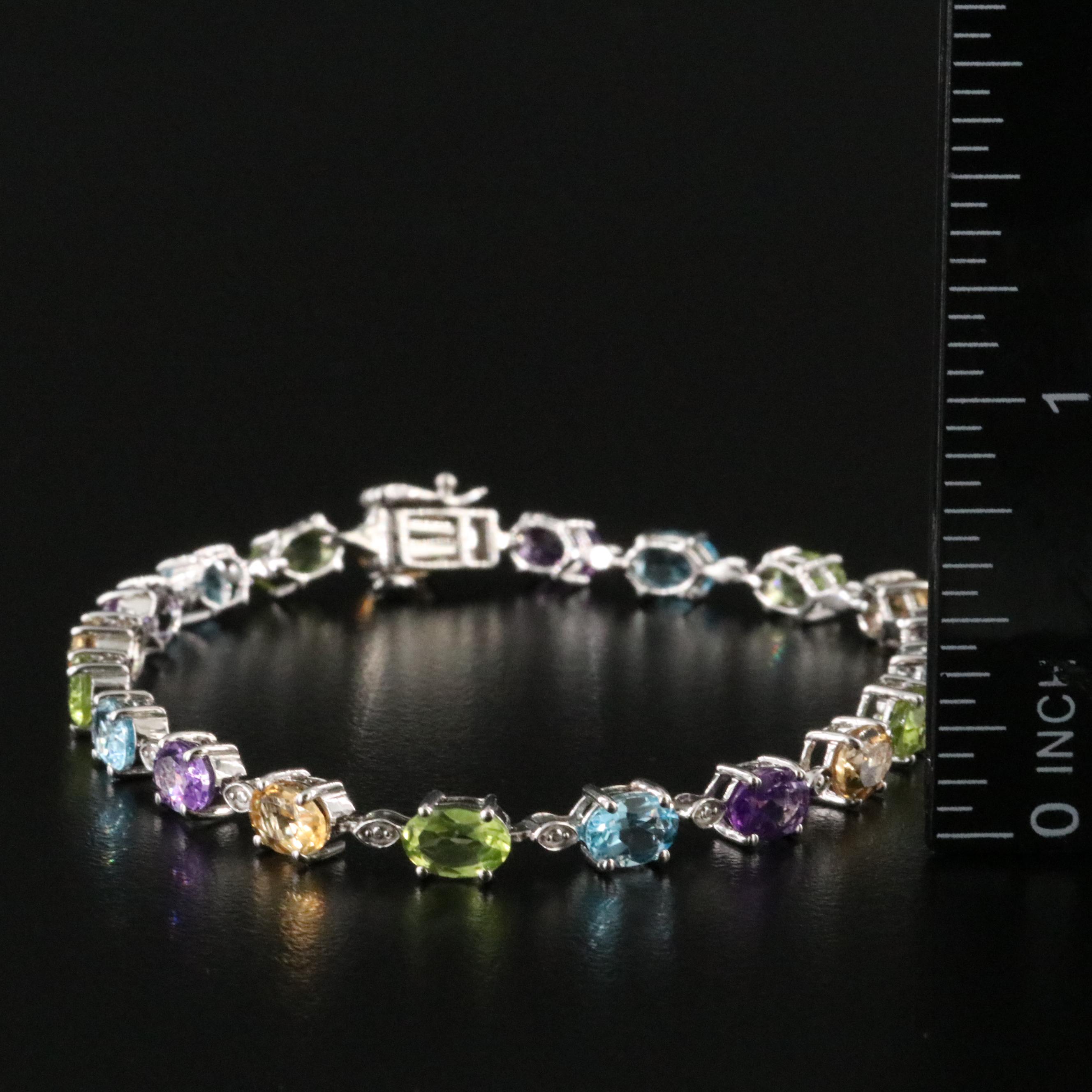 Sterling Gemstone Bracelet