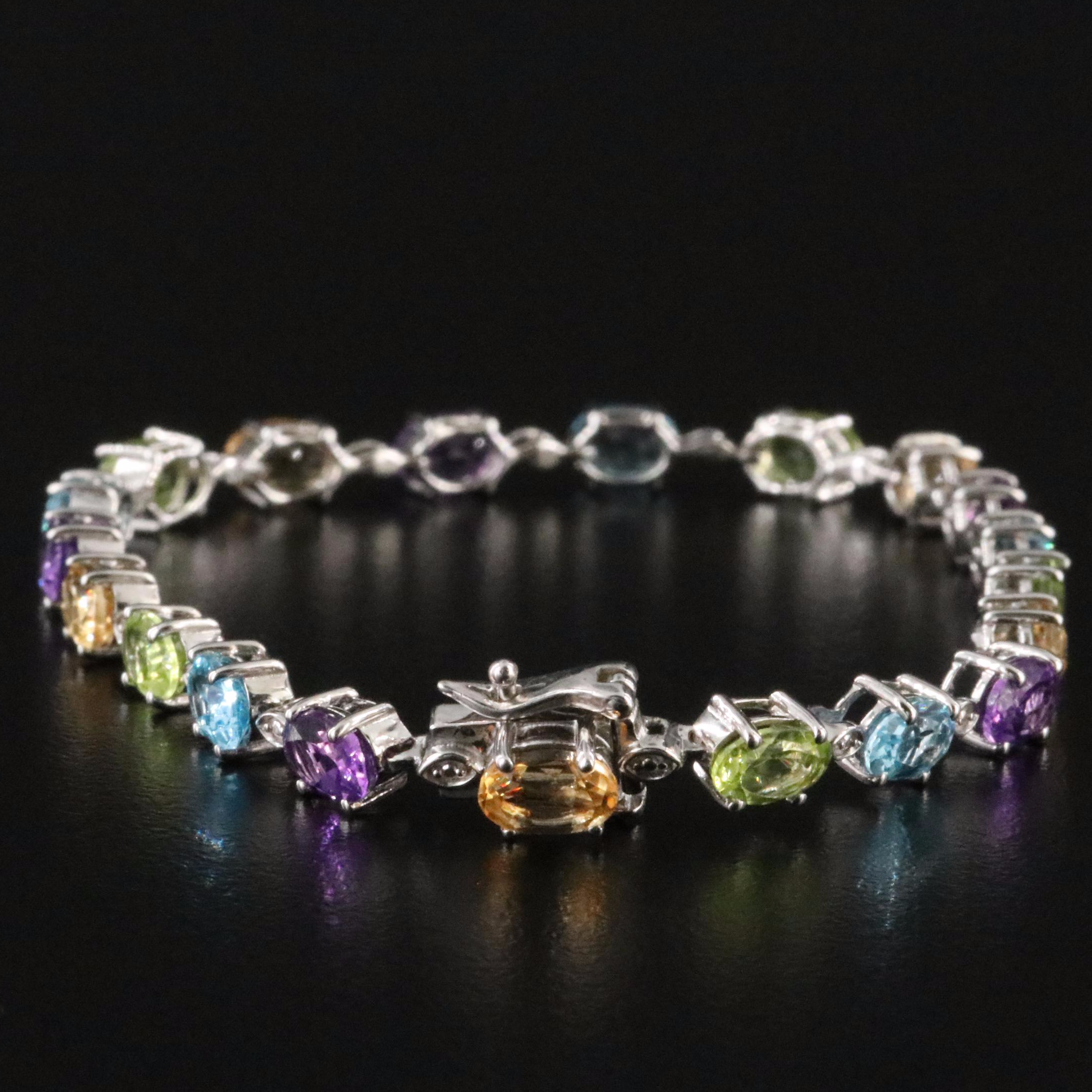 Sterling Gemstone Bracelet