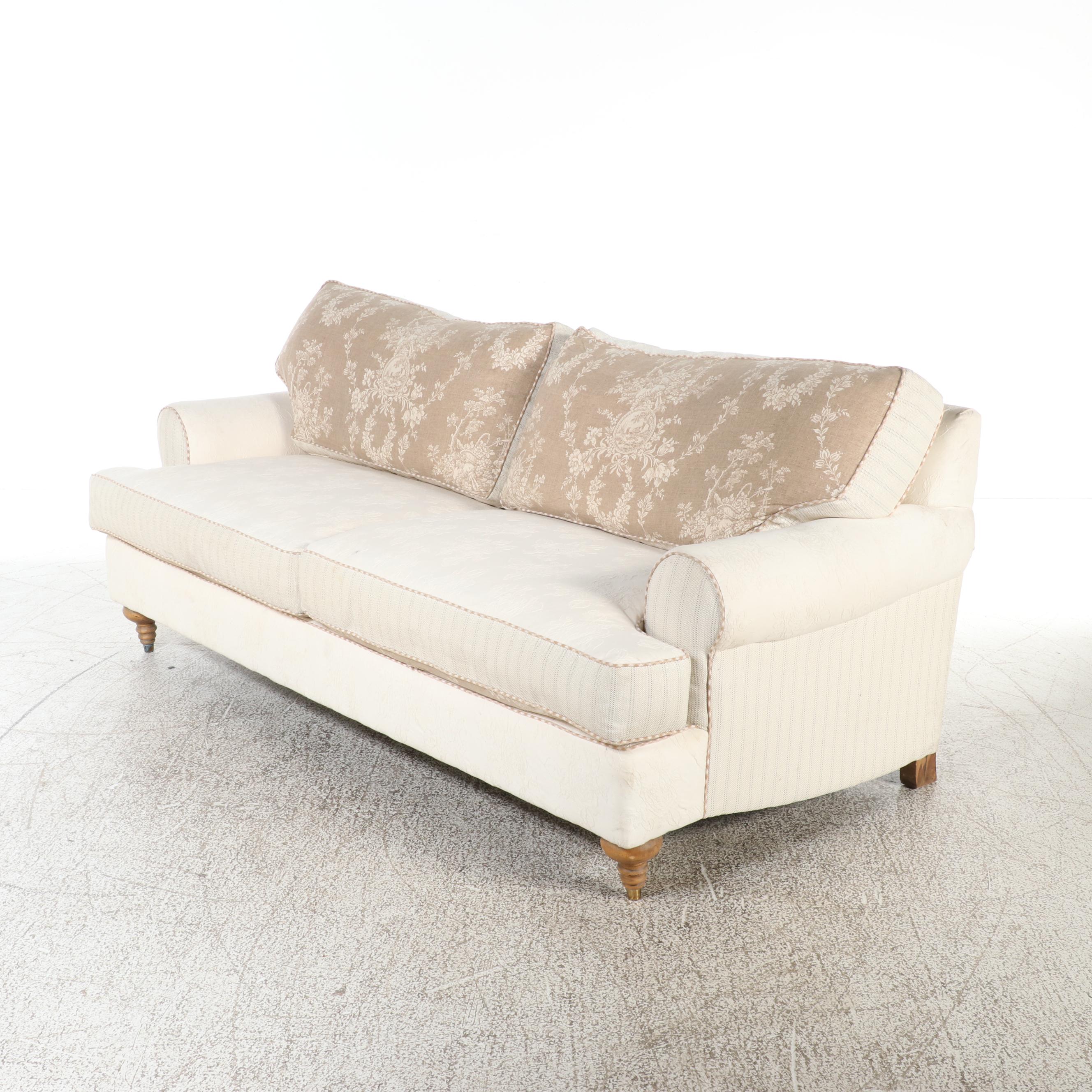 Hickory-Fry Custom-Upholstered Two-Seat Sofa