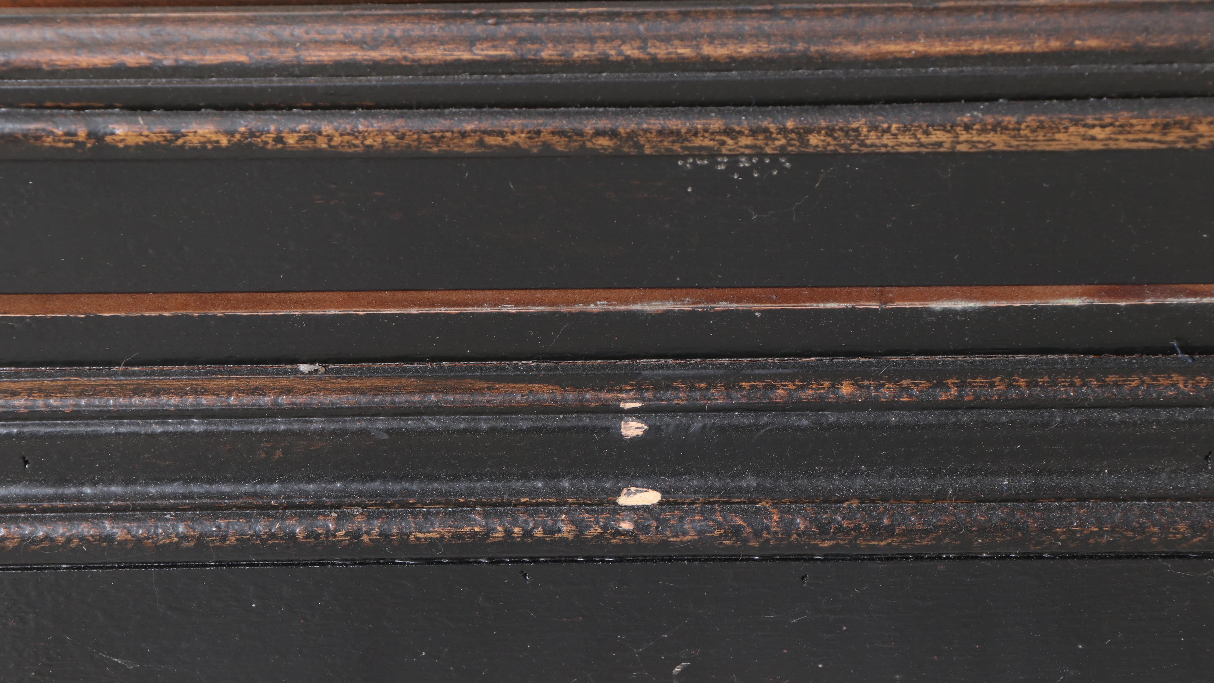 Hooker Furniture "North Hampton" Ebonized and Parcel-Gilt Triple-Column Bookcase