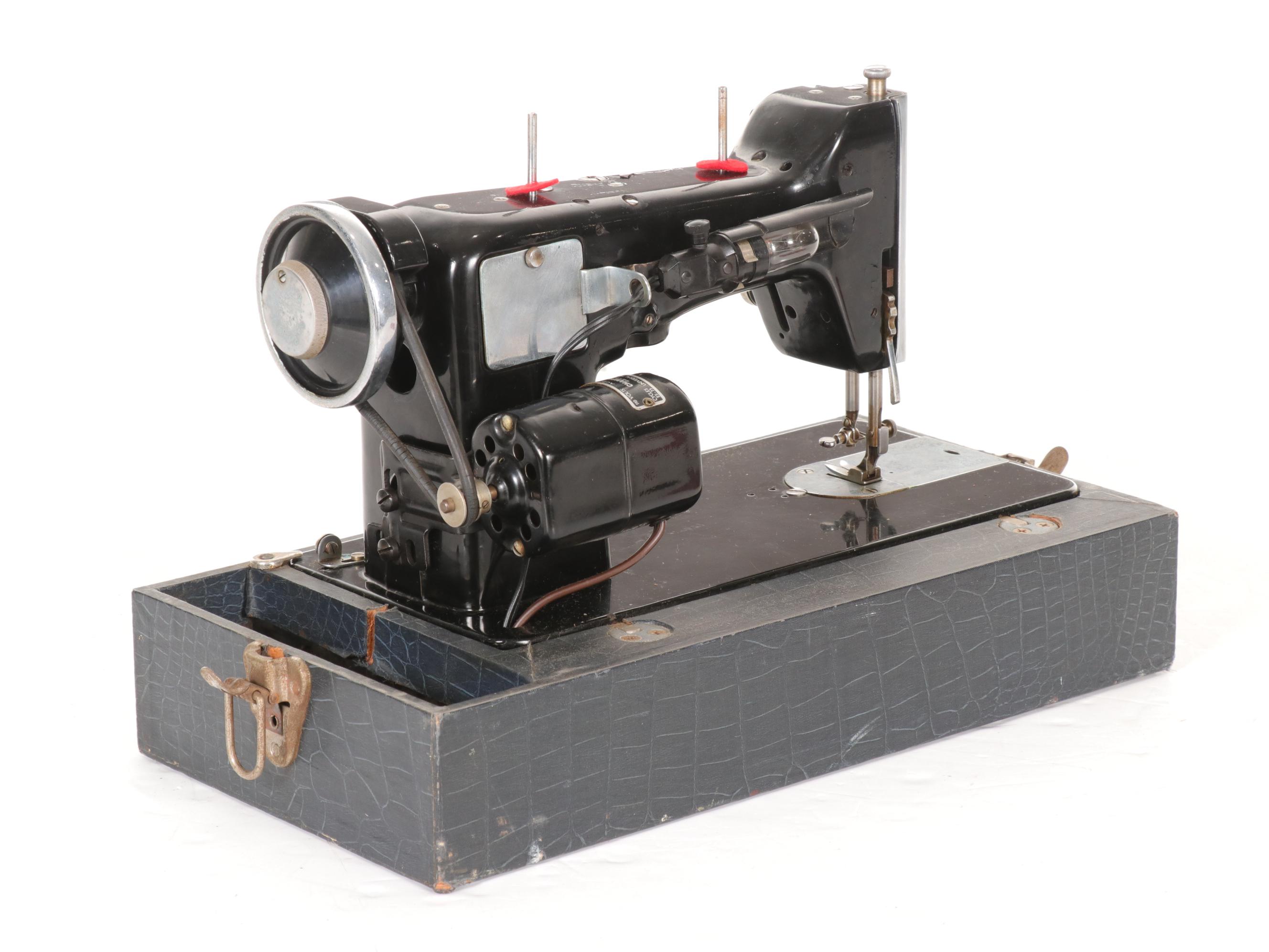 American Home Deluxe Zig-Zag Portable Electric Sewing Machine, Mid-20th Century