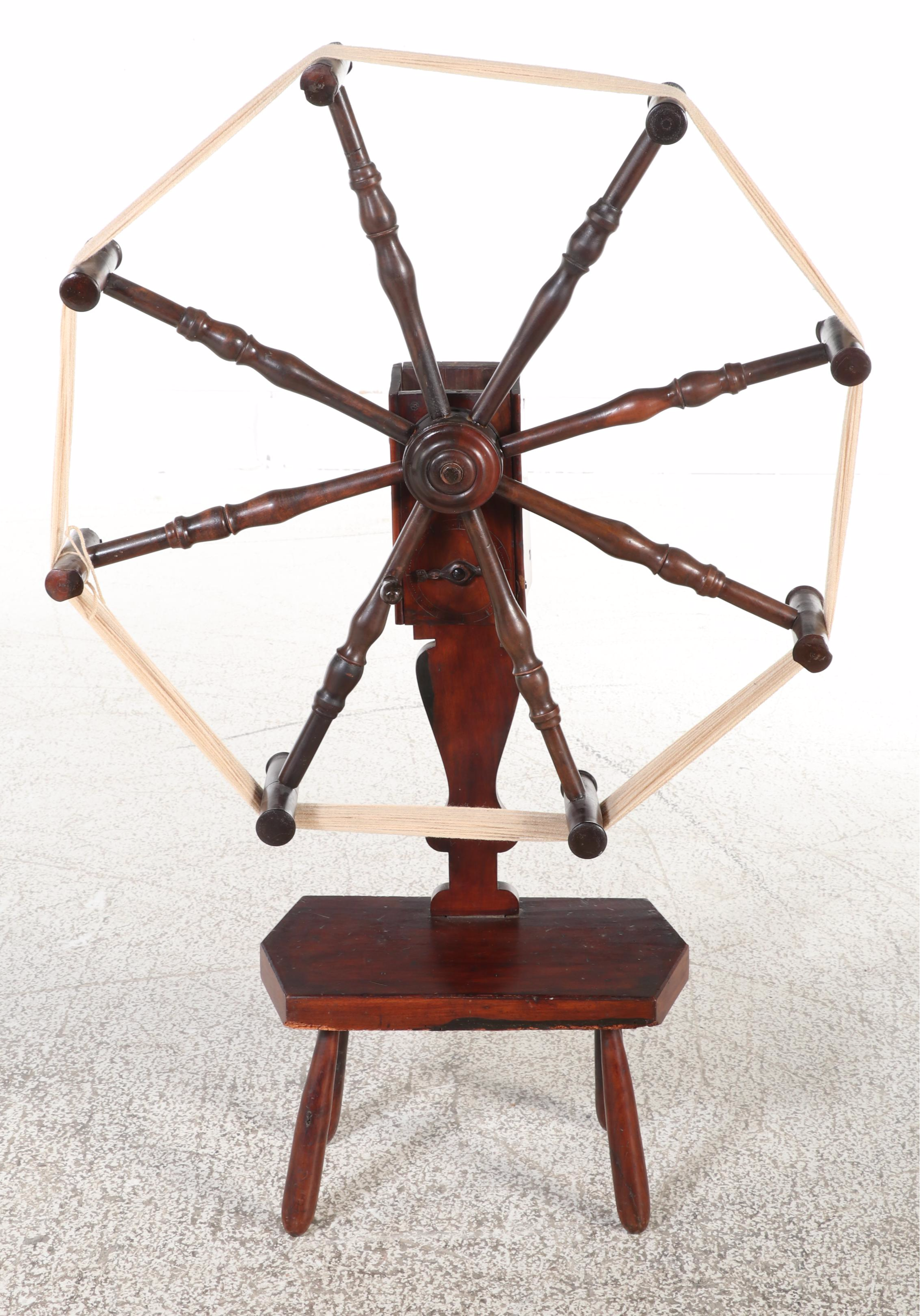 American Primitive Wooden Yarn Winder, 18th–19th Century