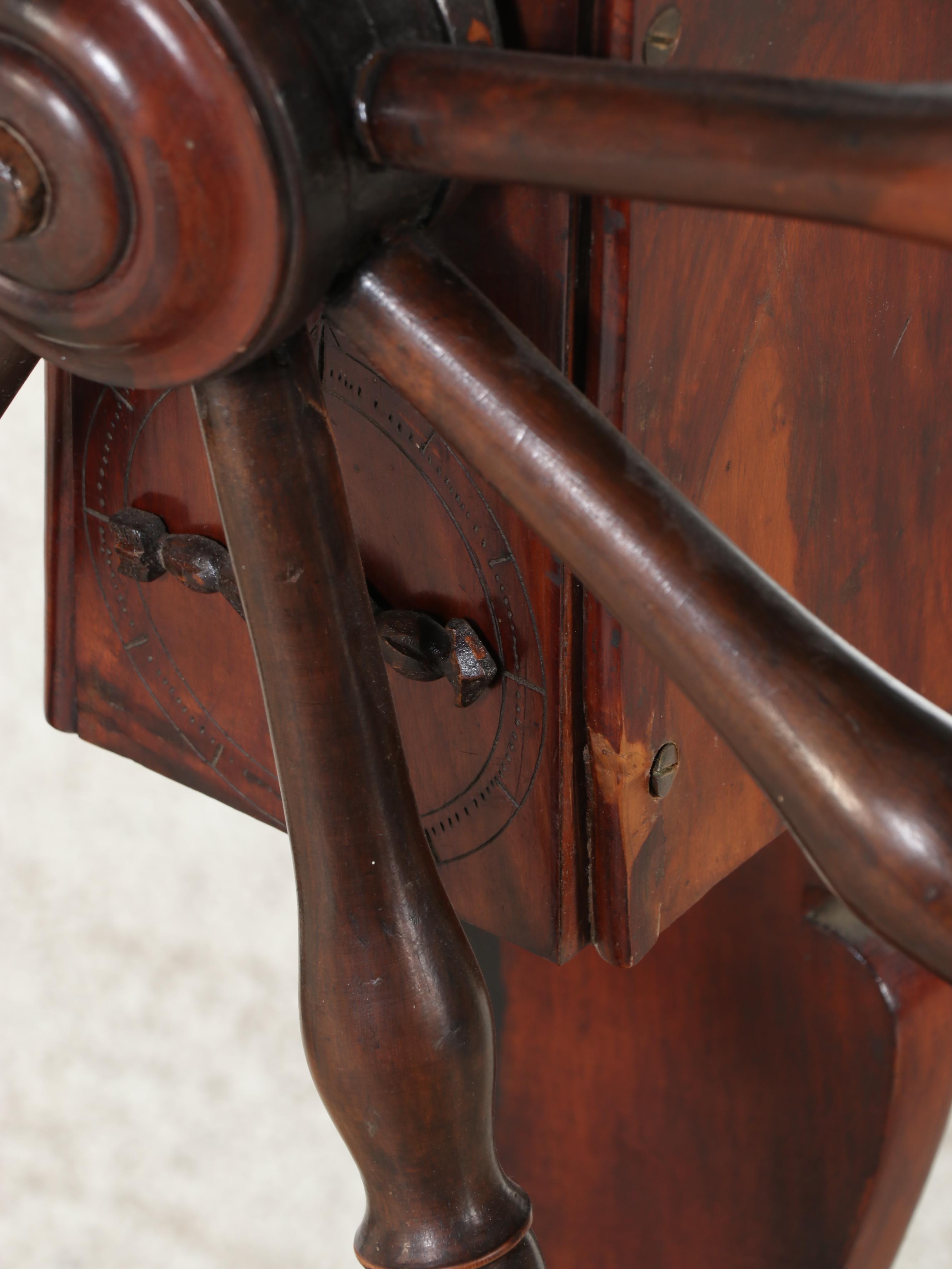 American Primitive Wooden Yarn Winder, 18th–19th Century