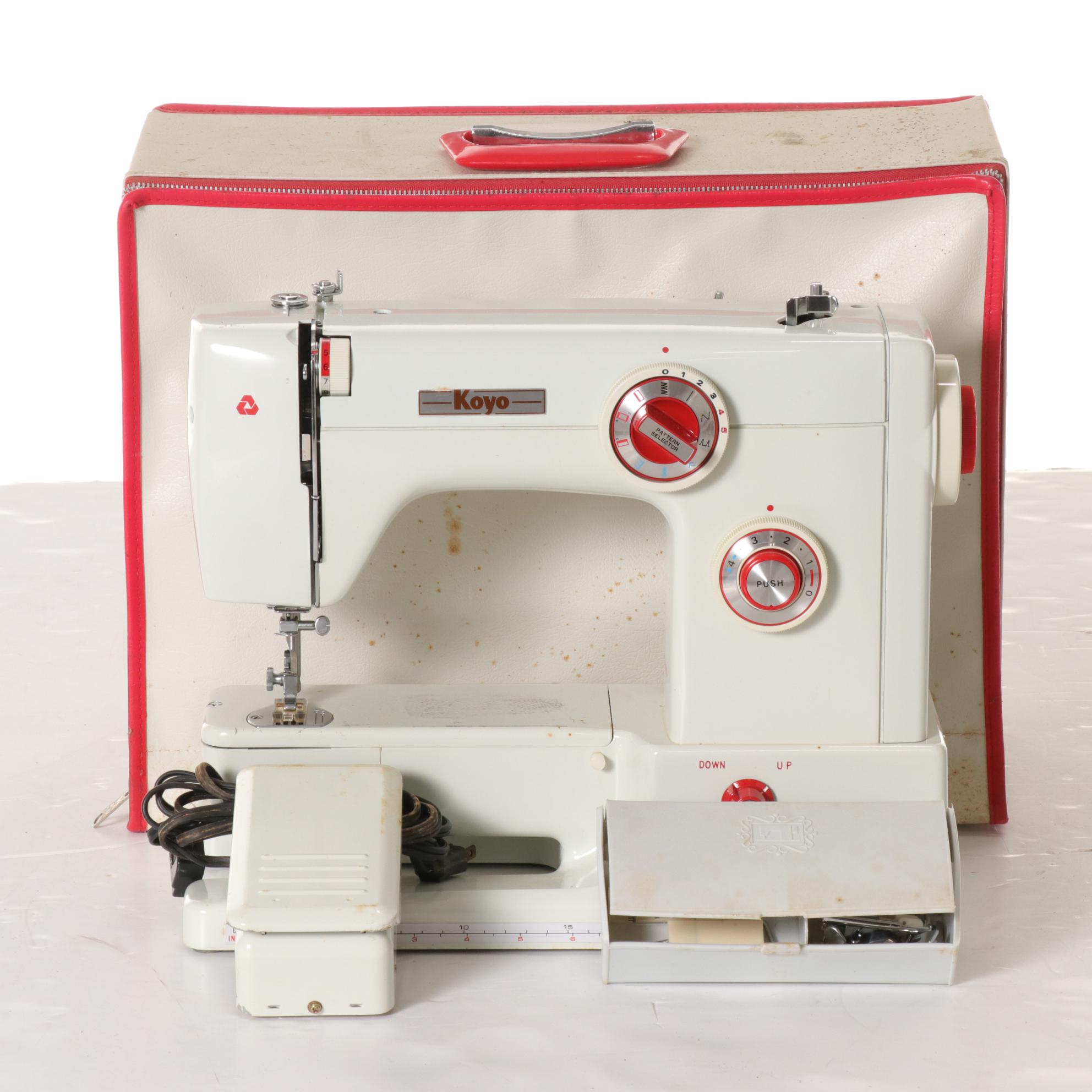 Koyo Model 1000 Portable Electric Sewing Machine, Late 20th Century