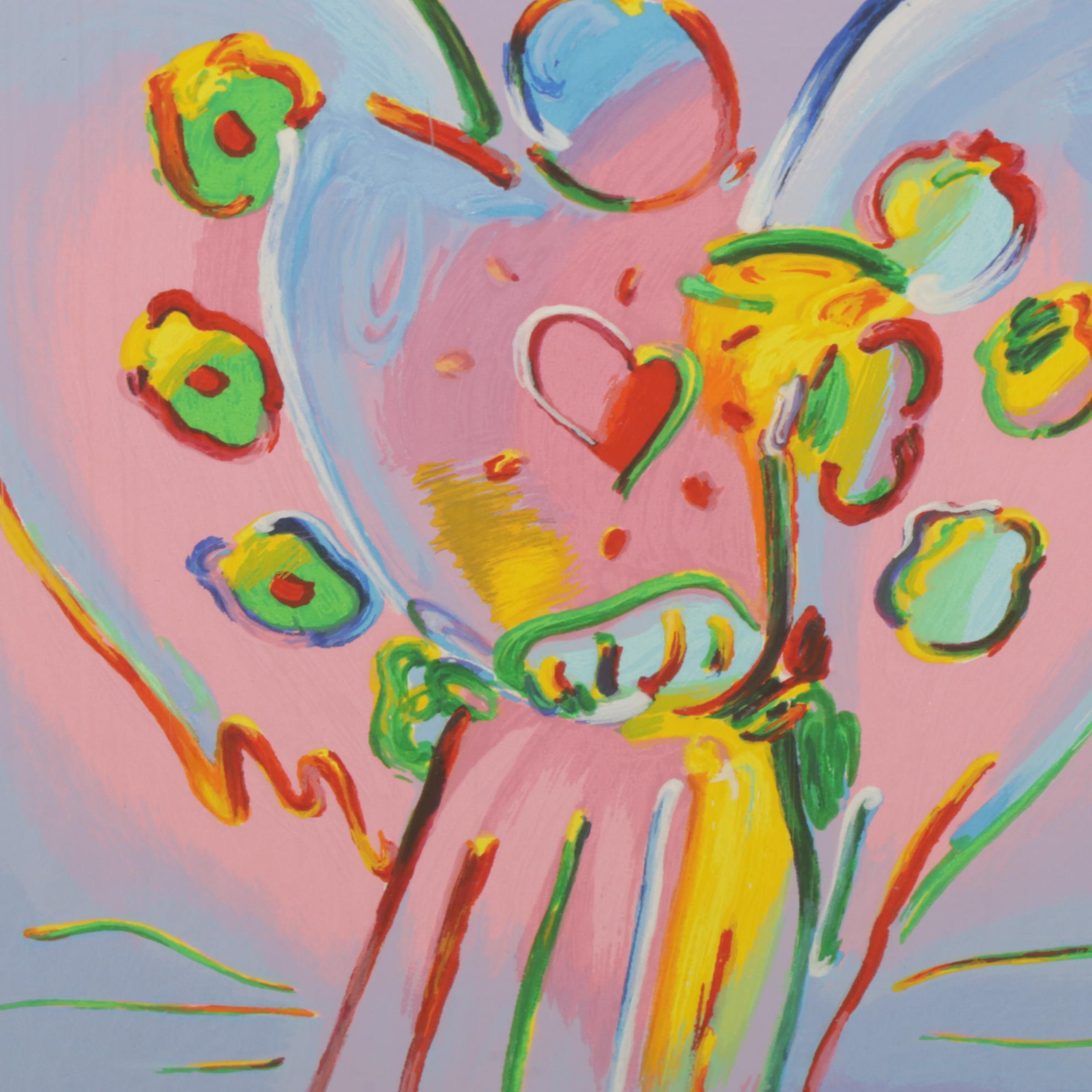 Peter Max Serigraph "Angel with Heart"