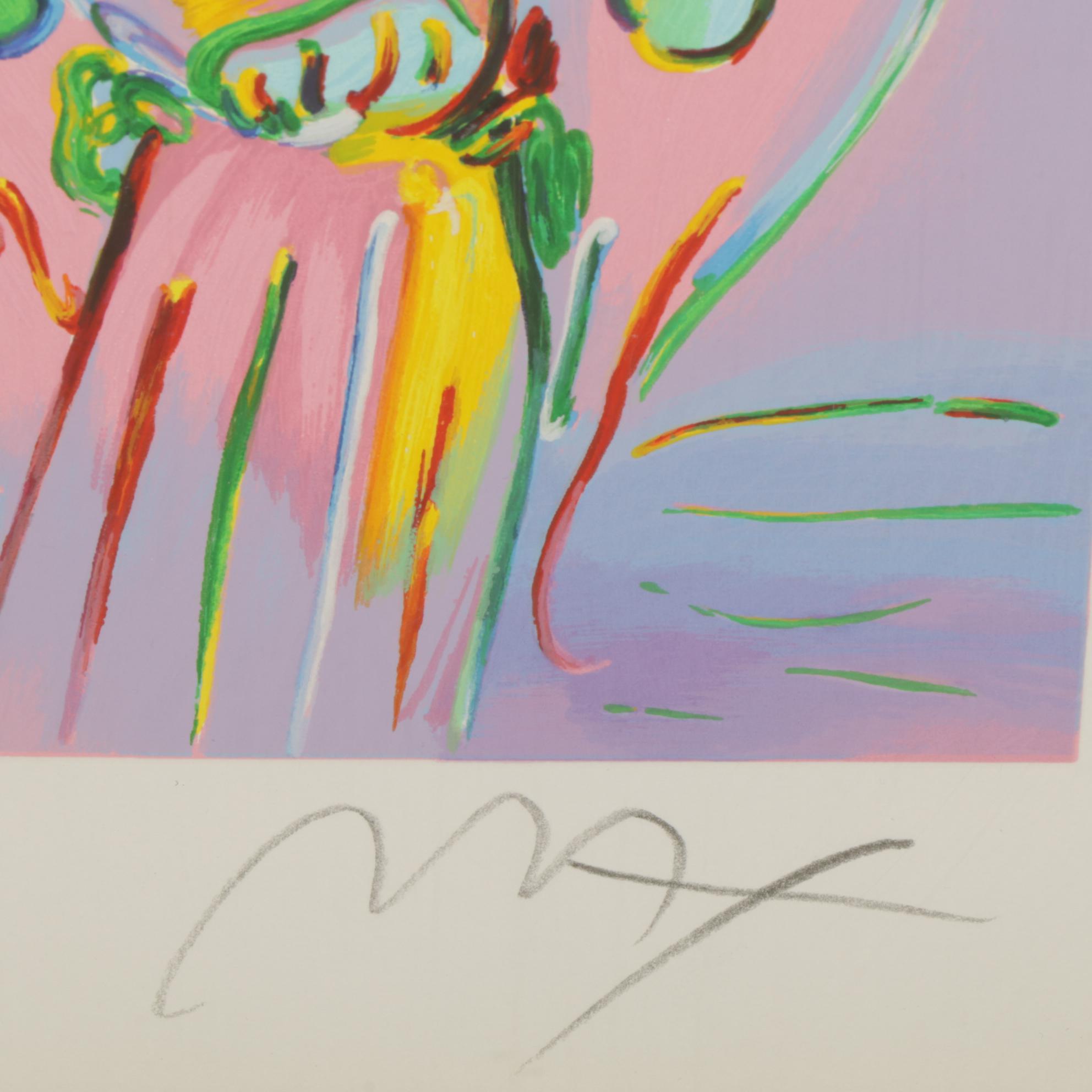 Peter Max Serigraph "Angel with Heart"