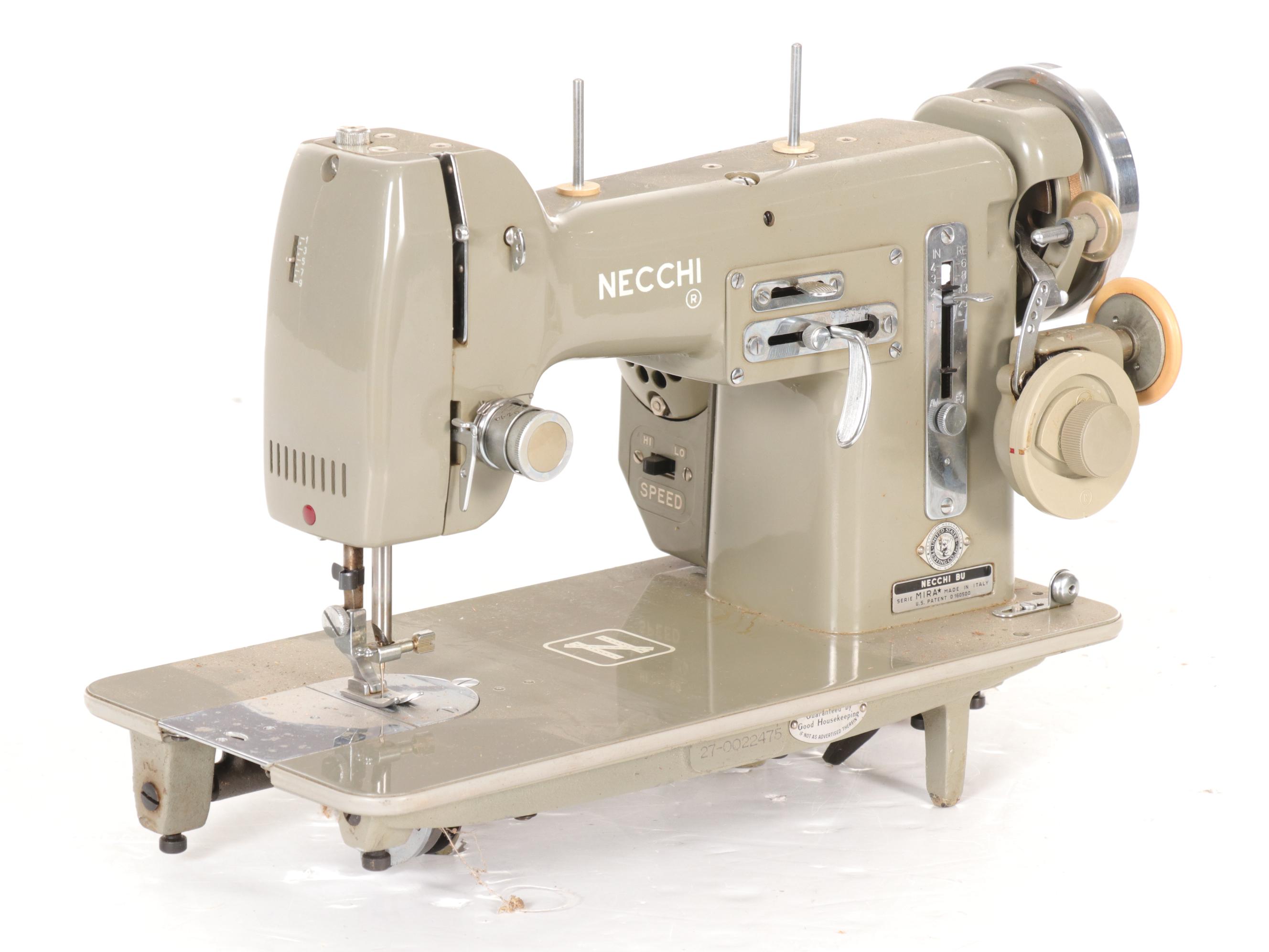 Necchi BU Mira Electric Sewing Machine, Mid-20th Century