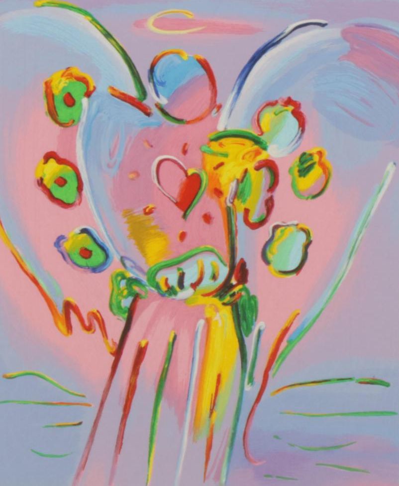 Peter Max Serigraph "Angel with Heart"