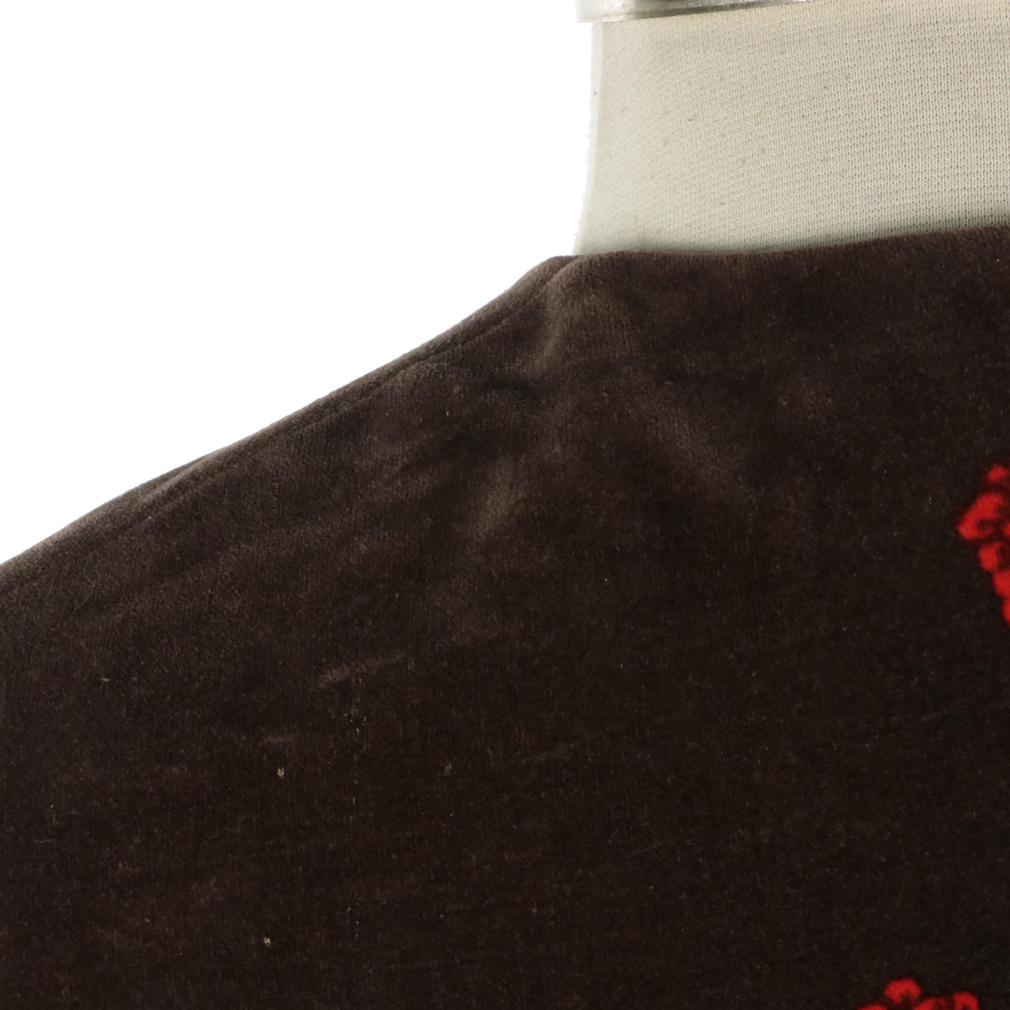 Valentino Vintage Swing Jacket in Acorn and Berry Printed Brown Velvet