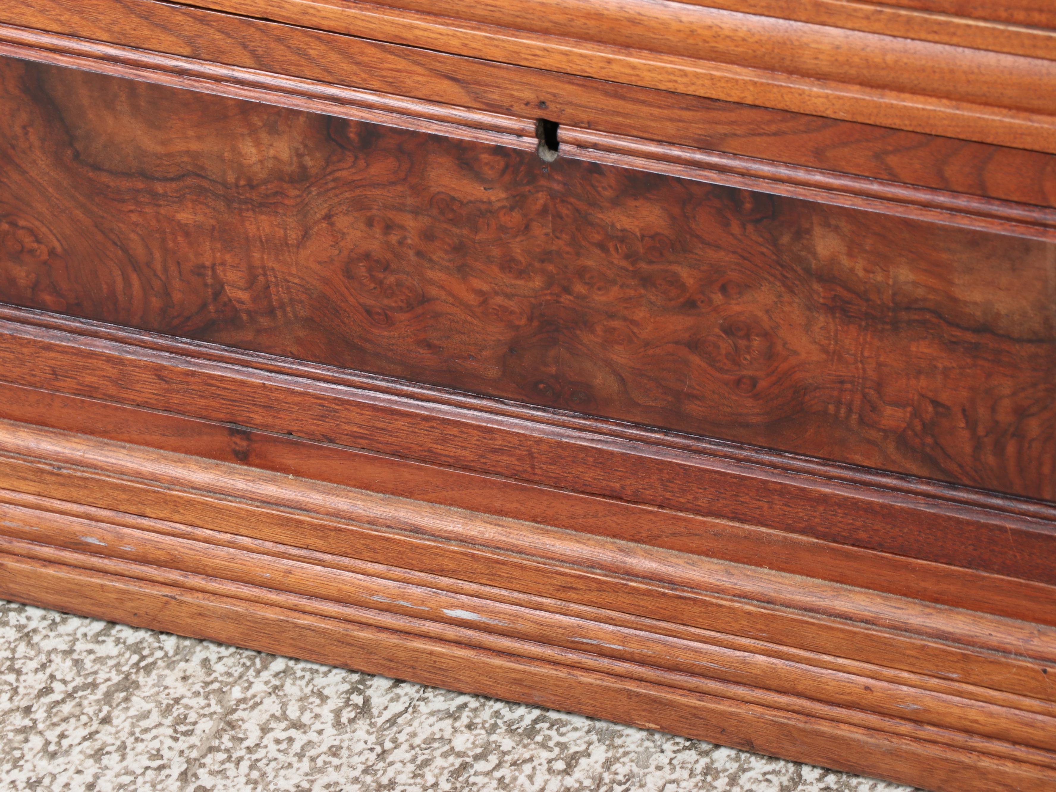Victorian Walnut, Burl Walnut, and Marble Top Four-Drawer Chest
