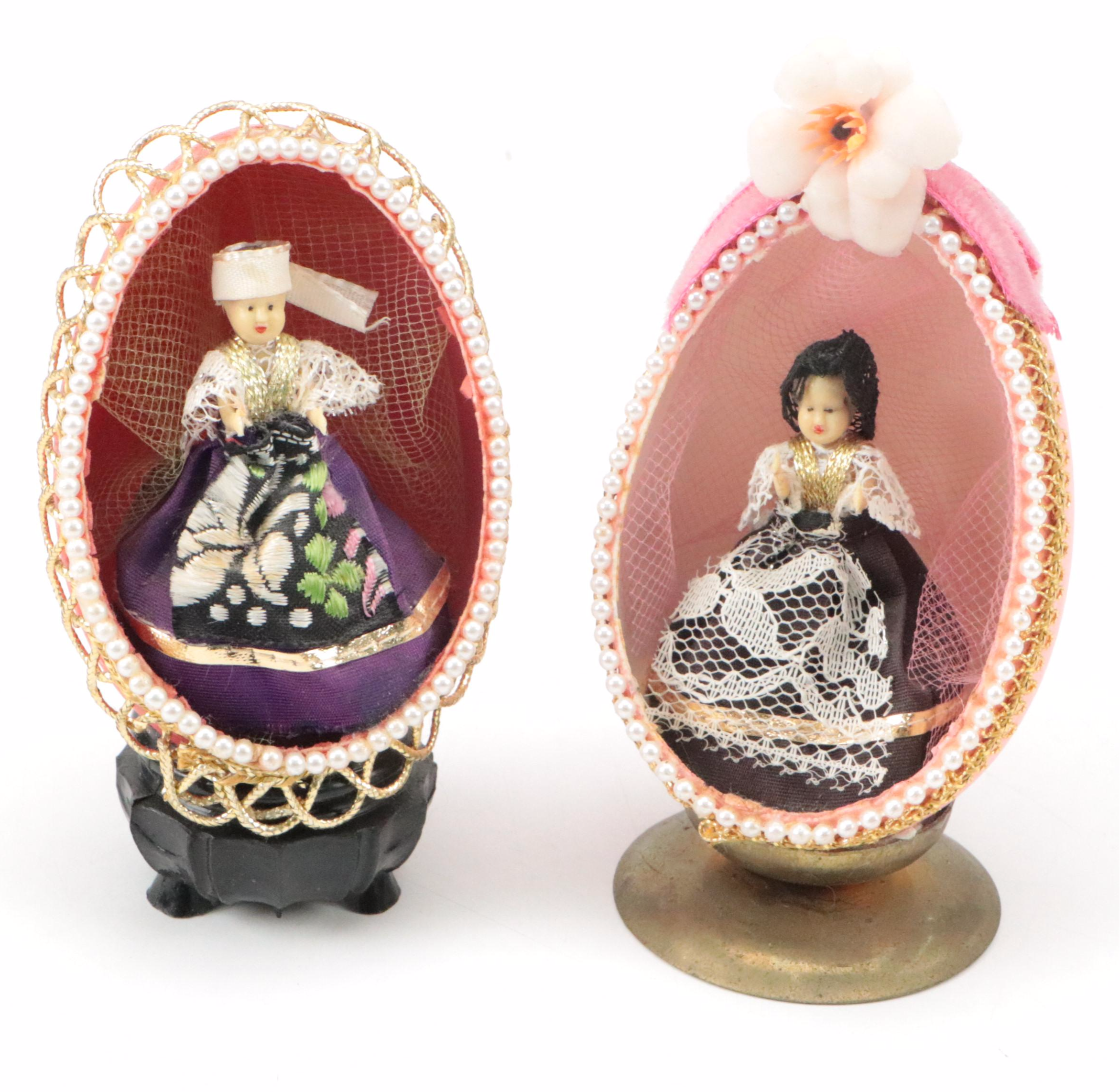 Handcrafted Ballerina, Swan, Goose and Other Decorative Eggs