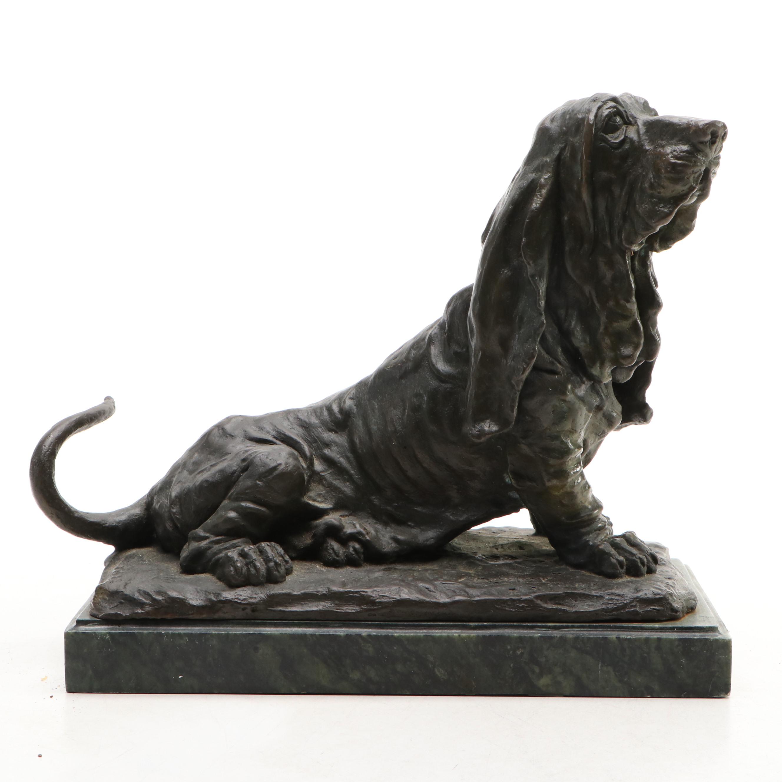 Bronze Bassett Hound Puppy After Jean Pierre Masier