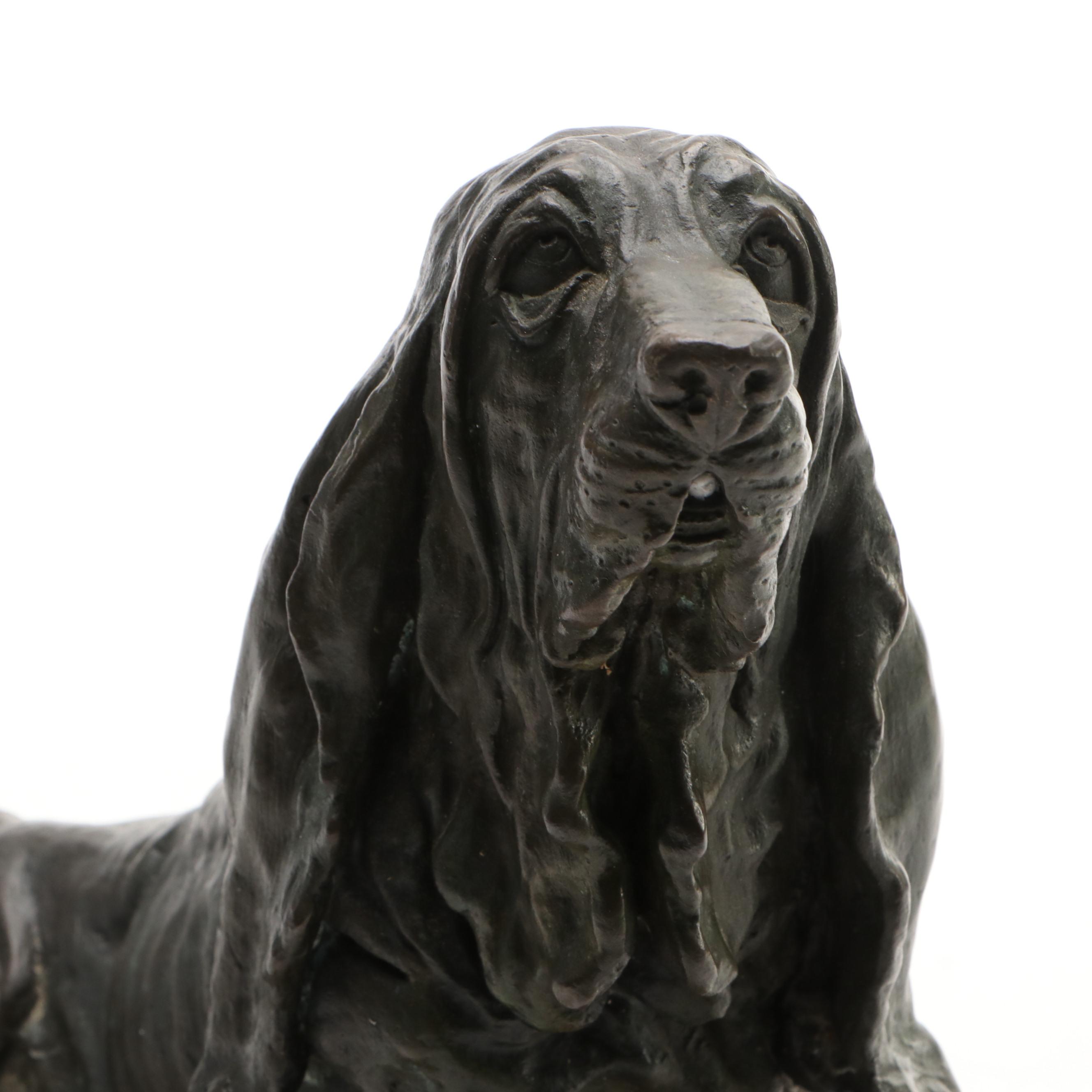 Bronze Bassett Hound Puppy After Jean Pierre Masier