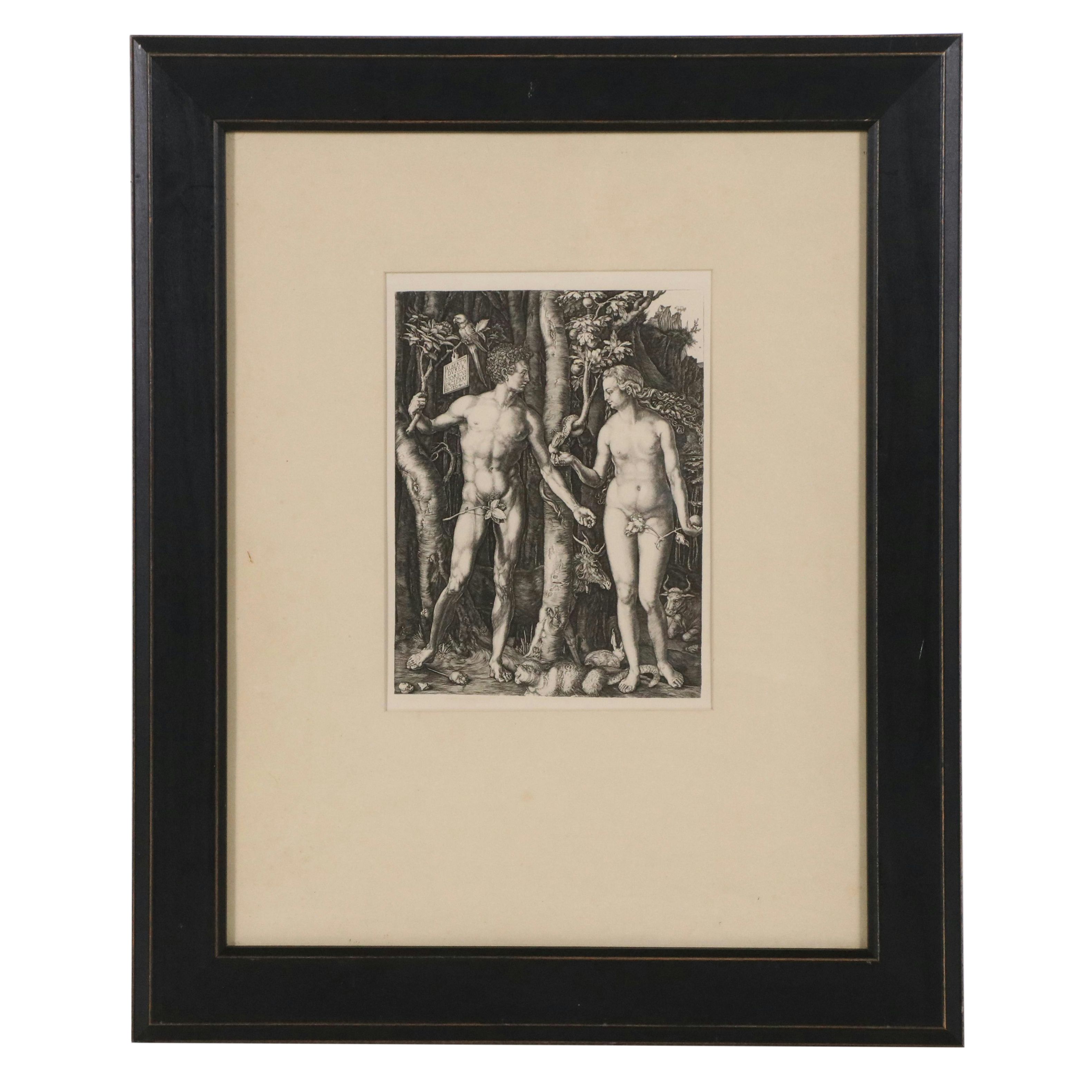 Engraving After Albrecht Dürer "Adam and Eve"