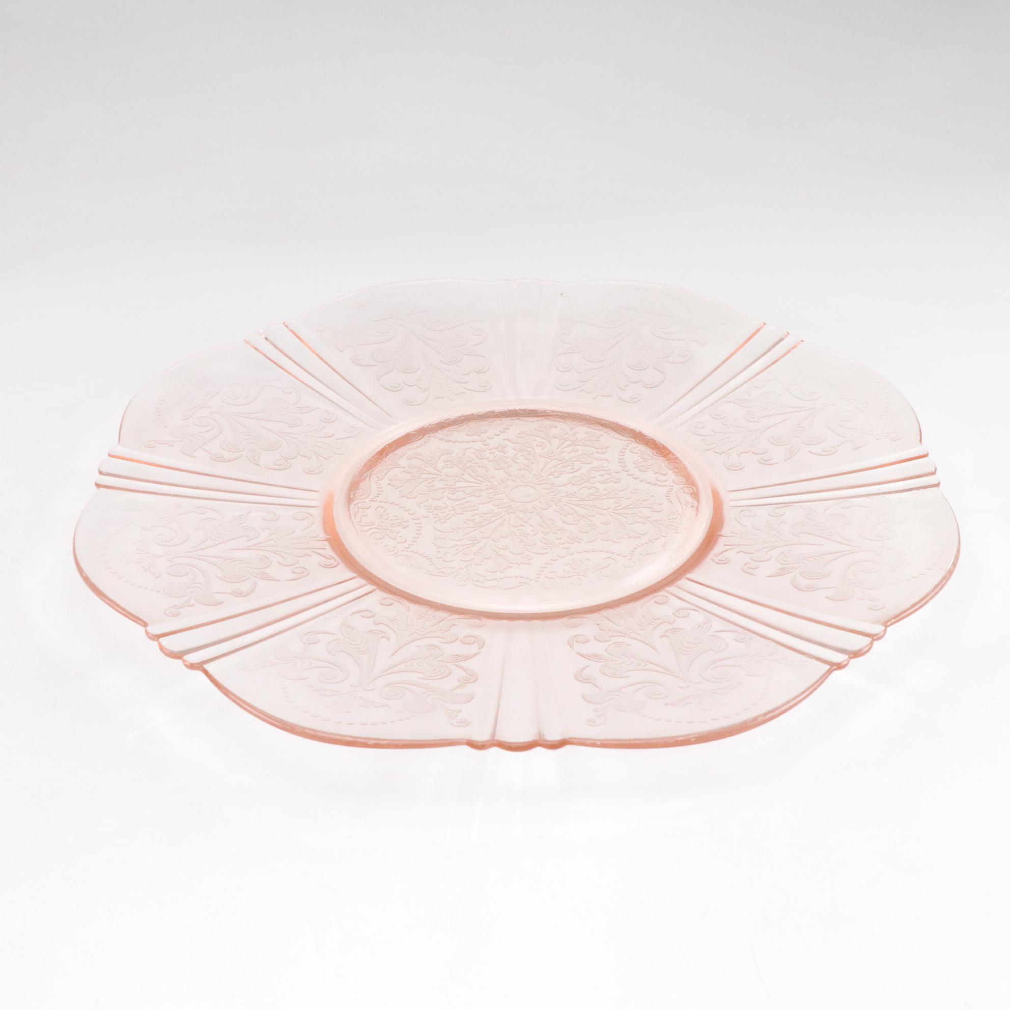 Jeannette Pink Blossom Depression Glass Pitchers with Tiffin Franciscan and More