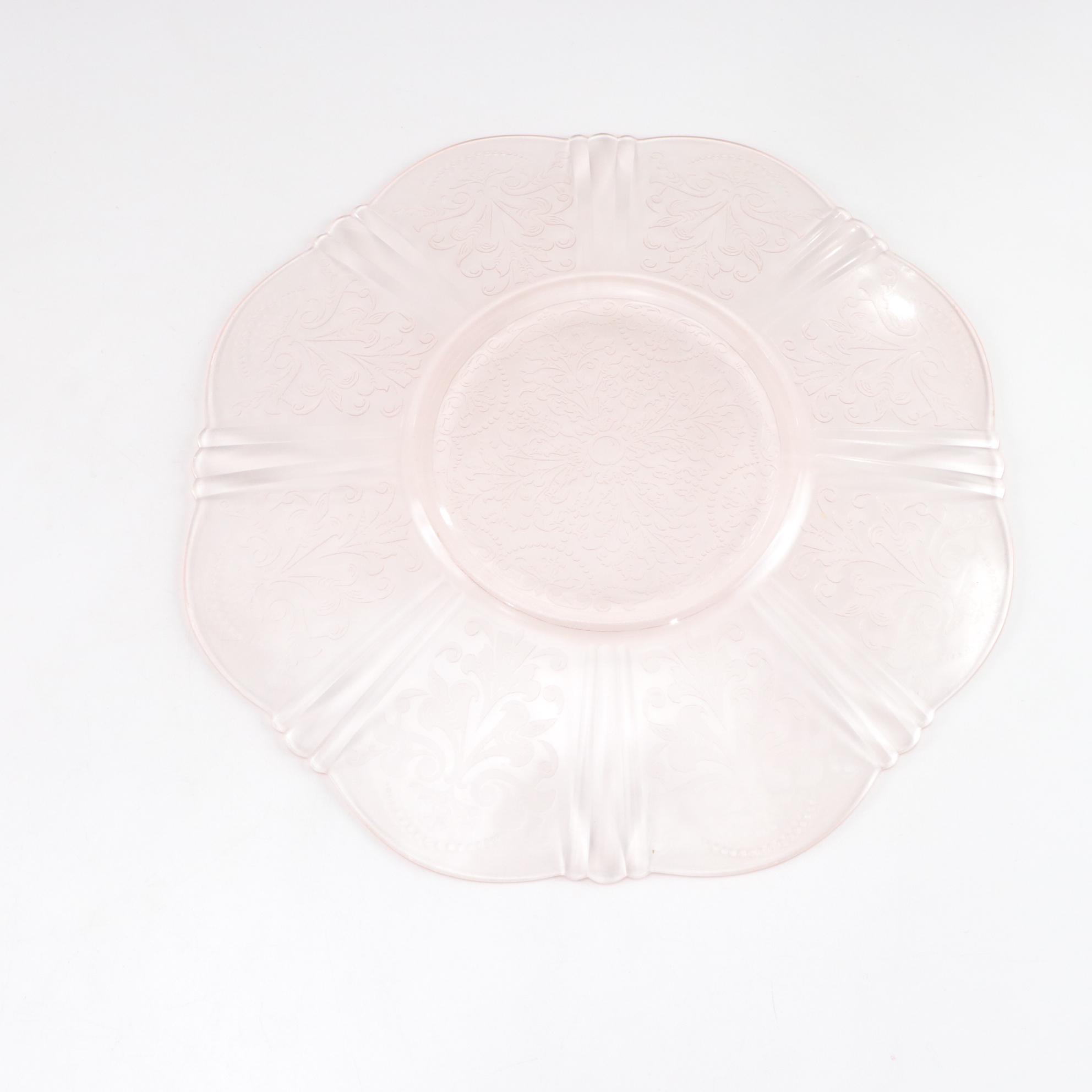 Jeannette Pink Blossom Depression Glass Pitchers with Tiffin Franciscan and More