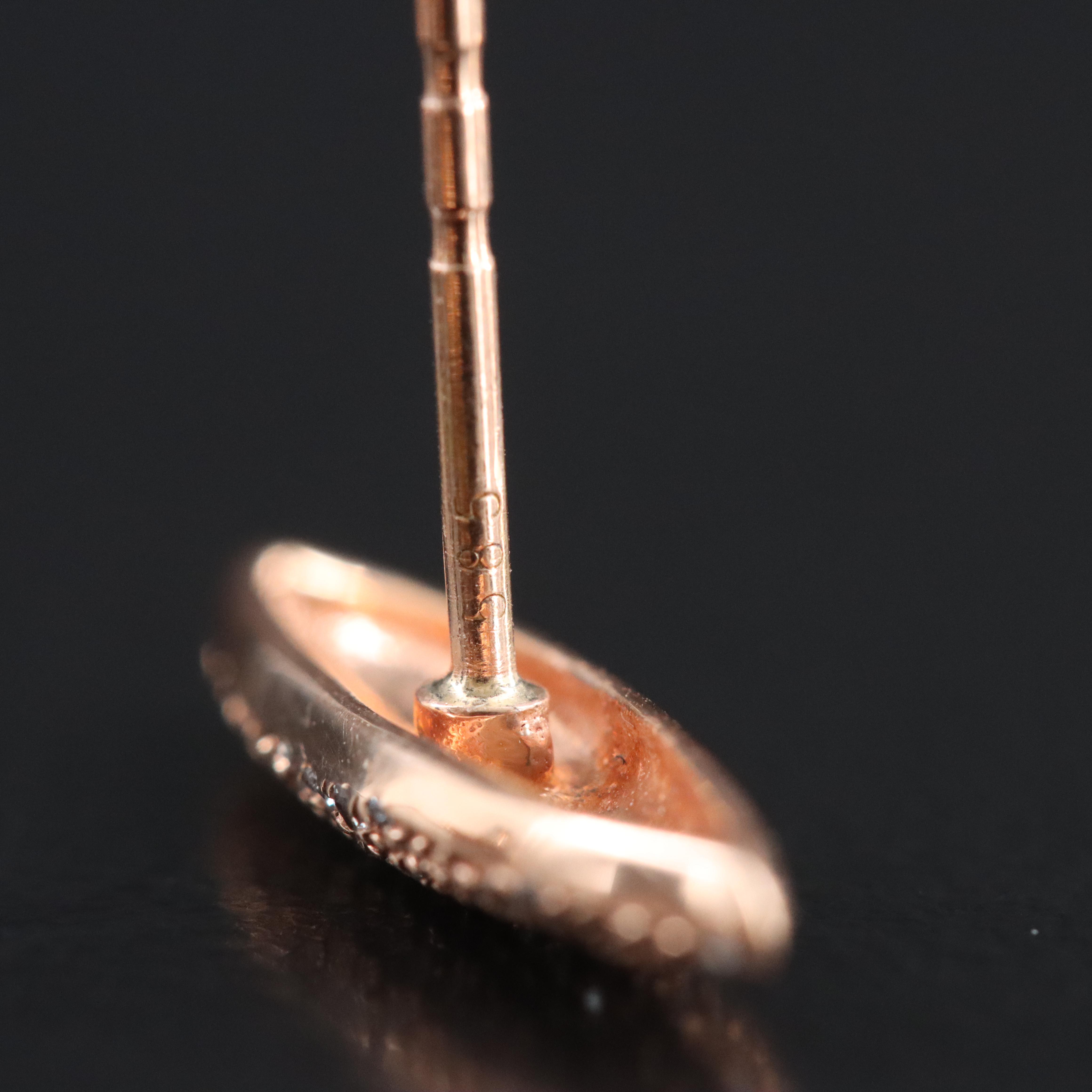 14K Rose Gold Ruby and Diamond Earrings and Enhancers