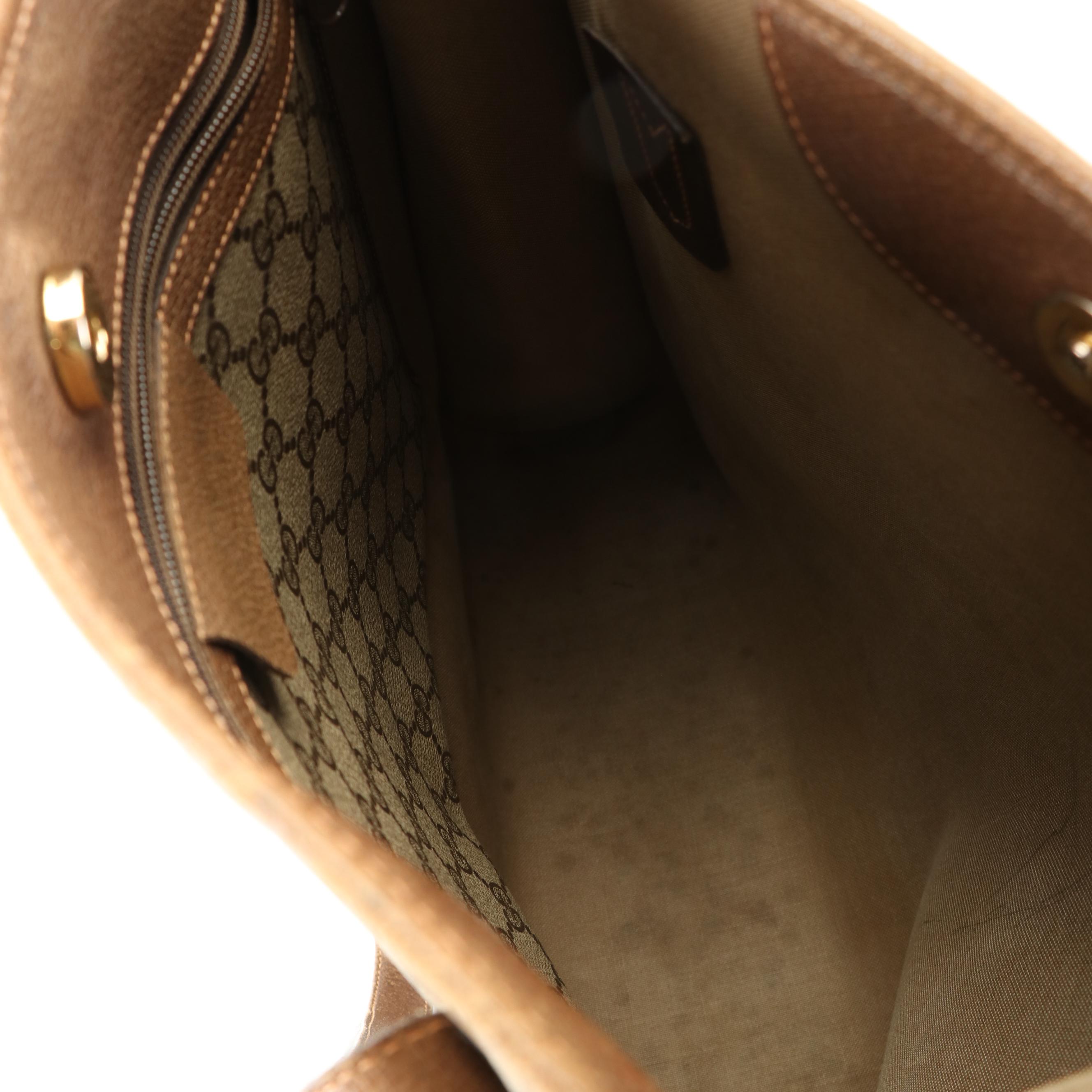 Gucci Vertical Tote Bag in GG Coated Canvas