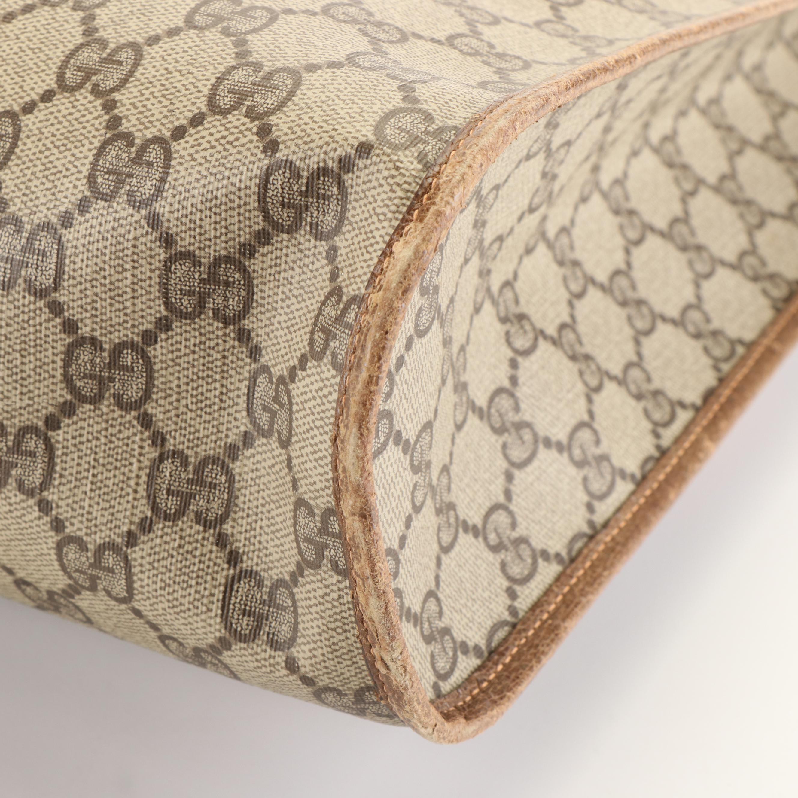 Gucci Vertical Tote Bag in GG Coated Canvas