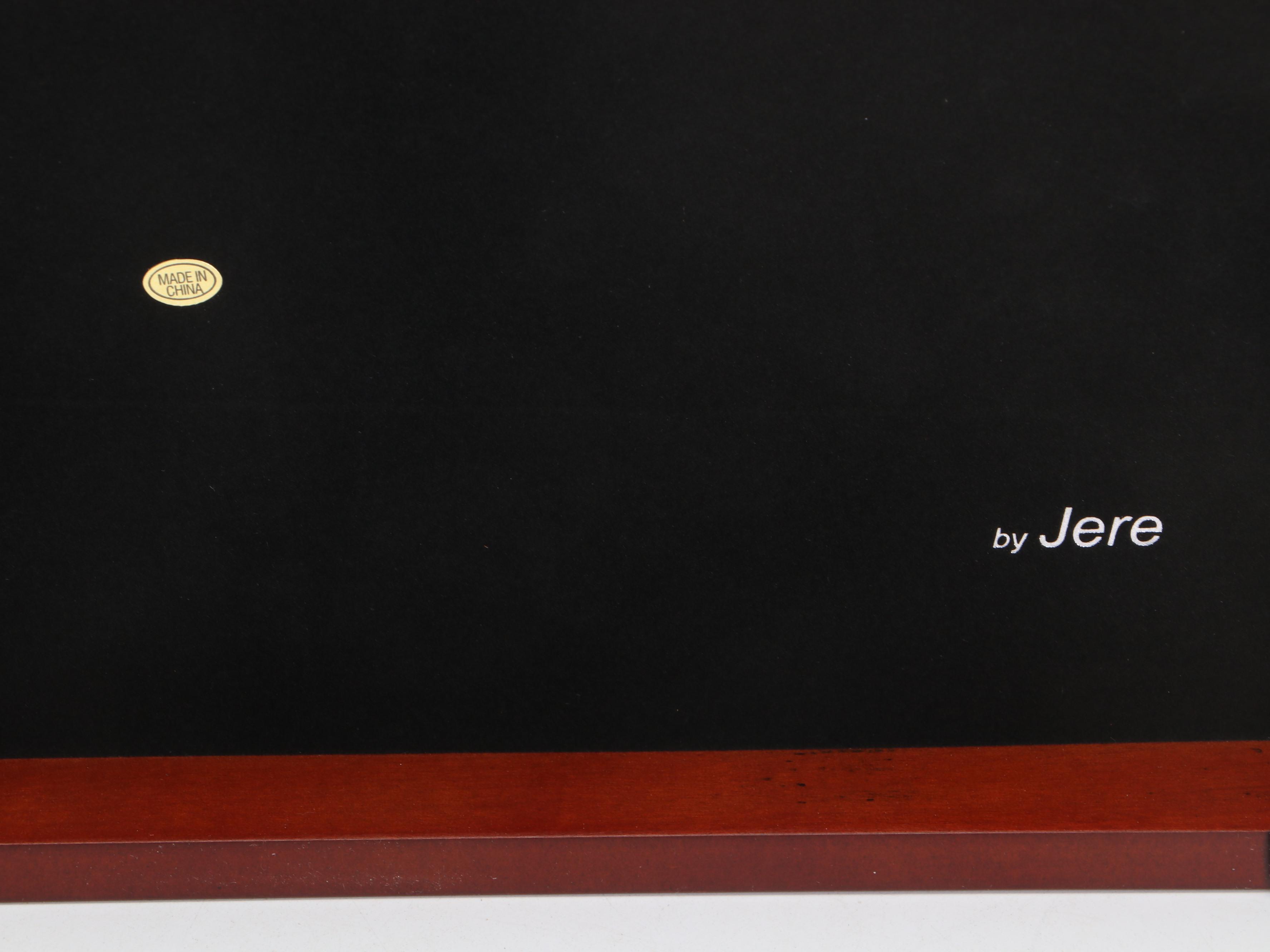 Jere Cherry Finish Wood Jewelry Box with Brass Handles