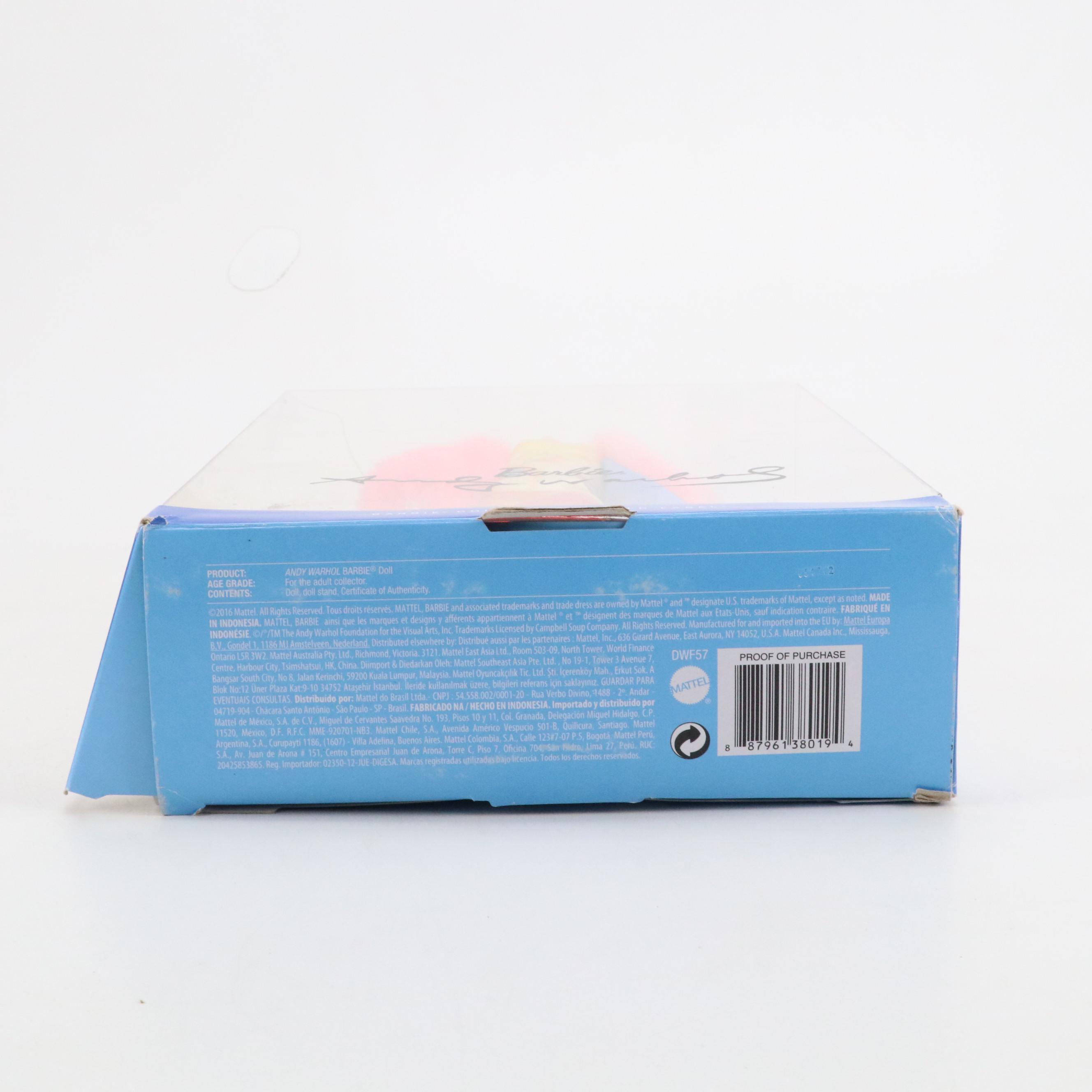Mattel Gold Label No. 3 Andy Warhol Barbie Doll in Original Packaging, 2016