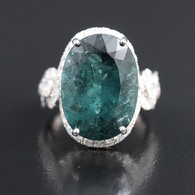 Michael Christoff 18K 13.99 CT Tourmaline and 1.60 CTW Diamond Ring Michael Christoff 18K 13.99 CT Tourmaline and 1.60 CTW Diamond Ring