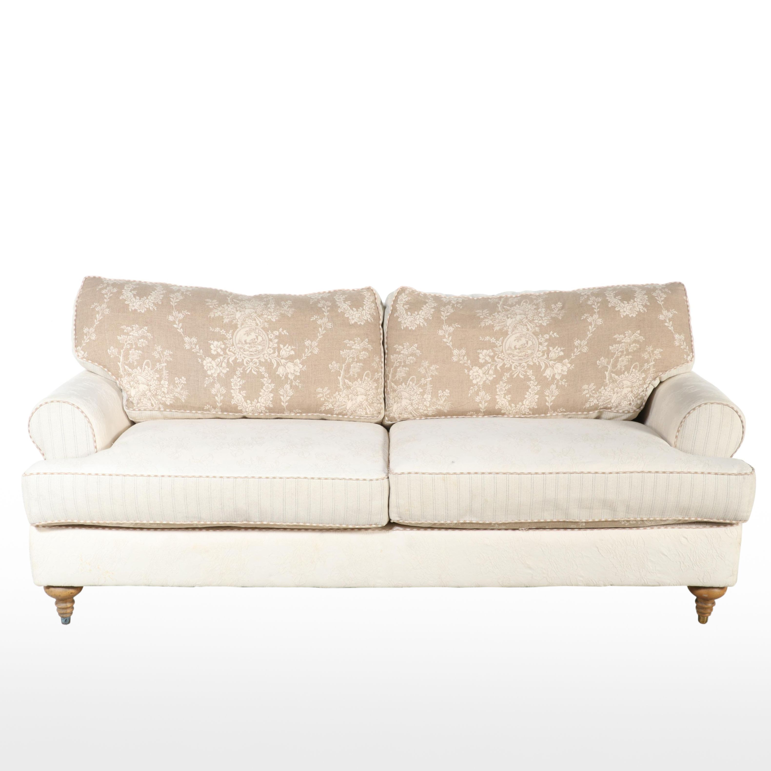 Hickory-Fry Custom-Upholstered Two-Seat Sofa