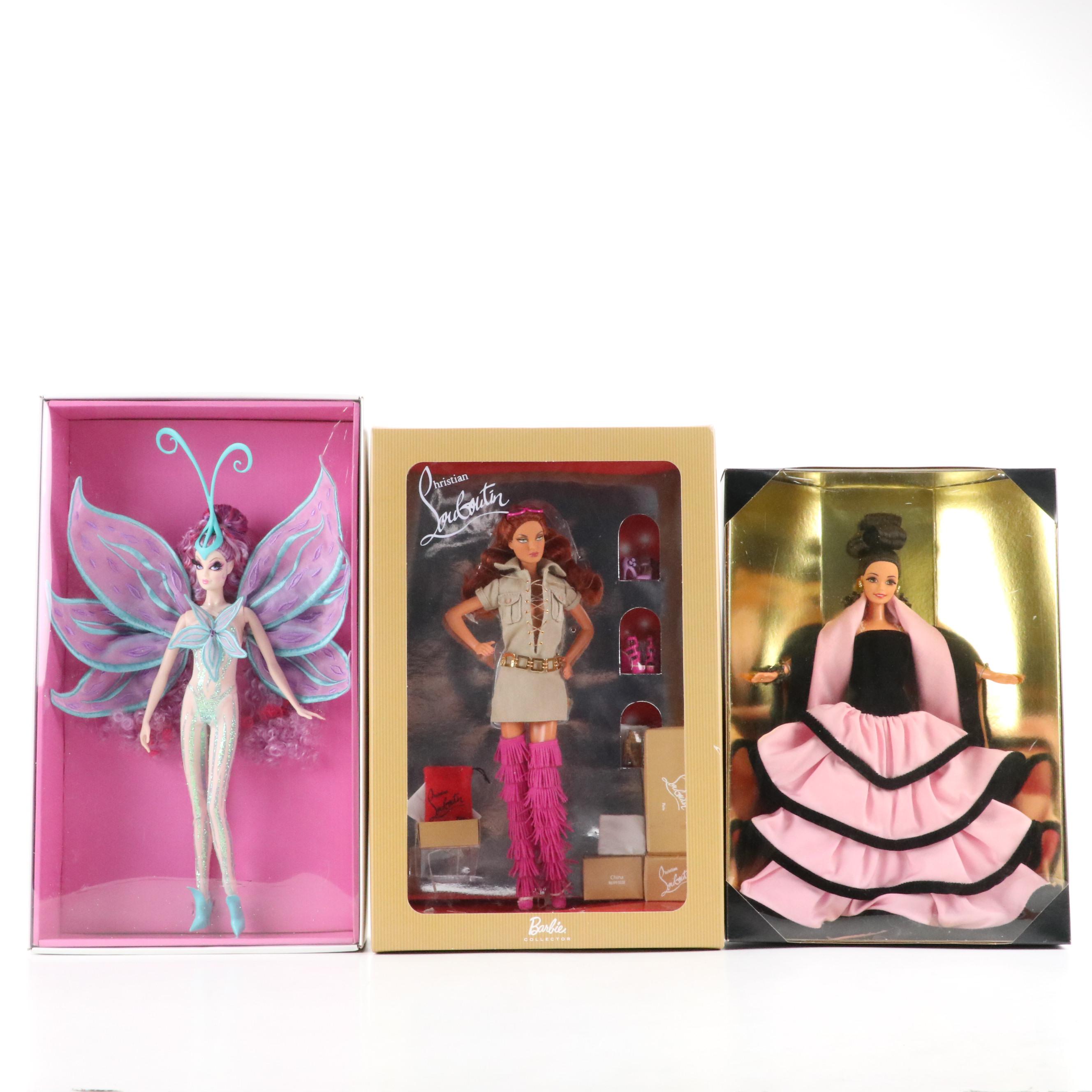 Mattel "Princess Stargazer," "Christian Louboutin," and "Escada" Barbie Dolls