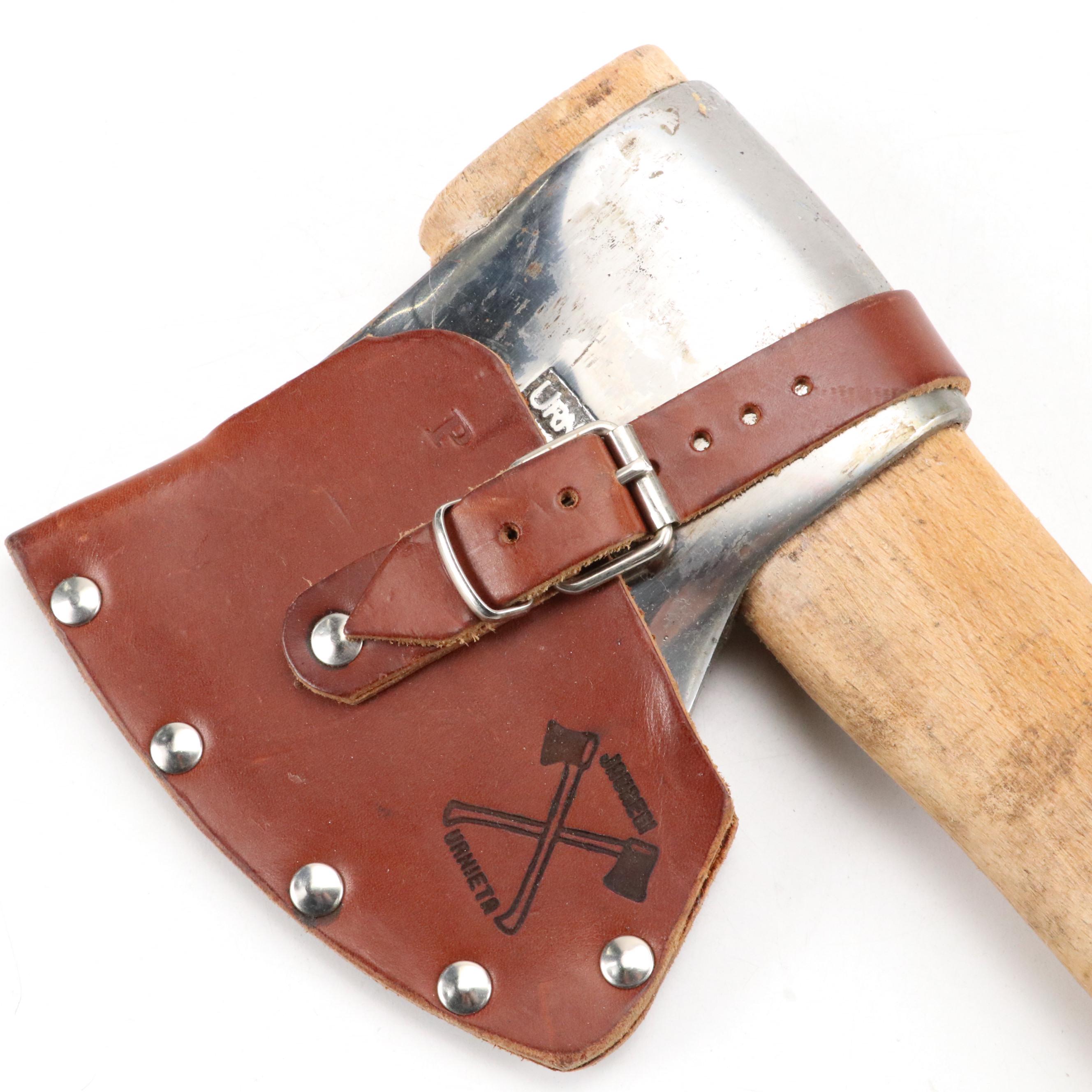 Jauregi Spanish Handcrafted 1250 Kg. Curva Axe with Leather Scabbard