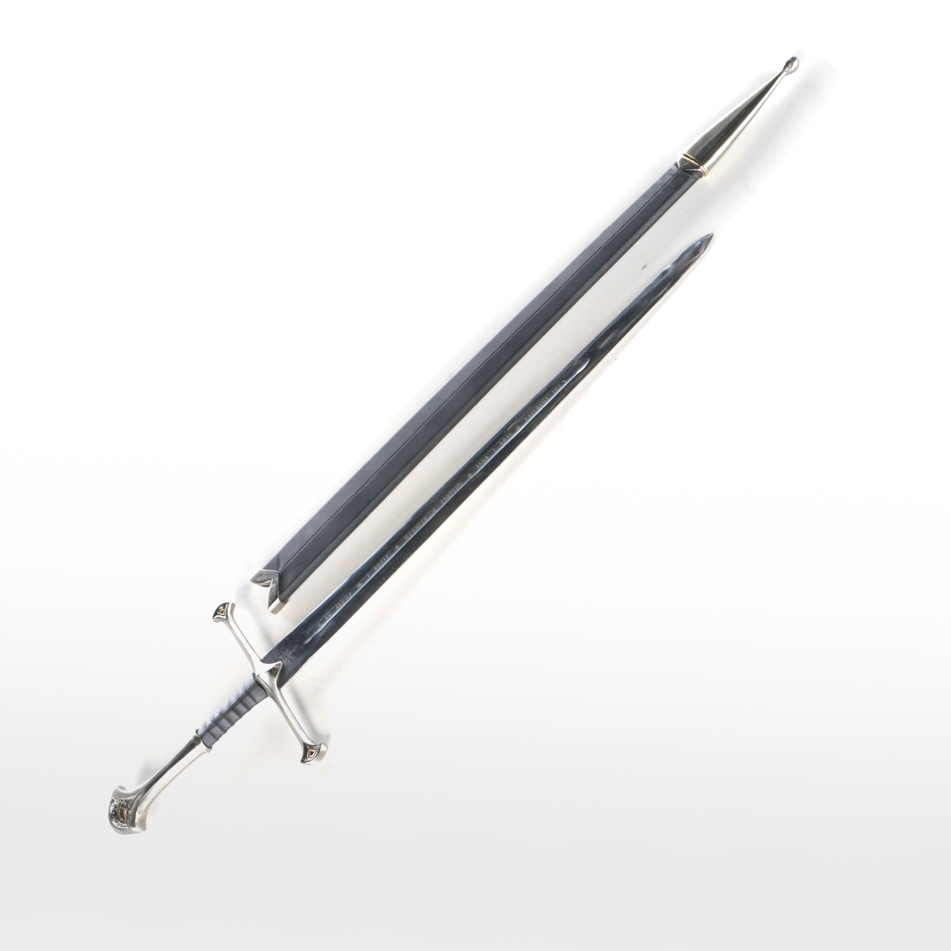 "Lord of the Rings" Anduril White Tree Replica Sword in Scabbard