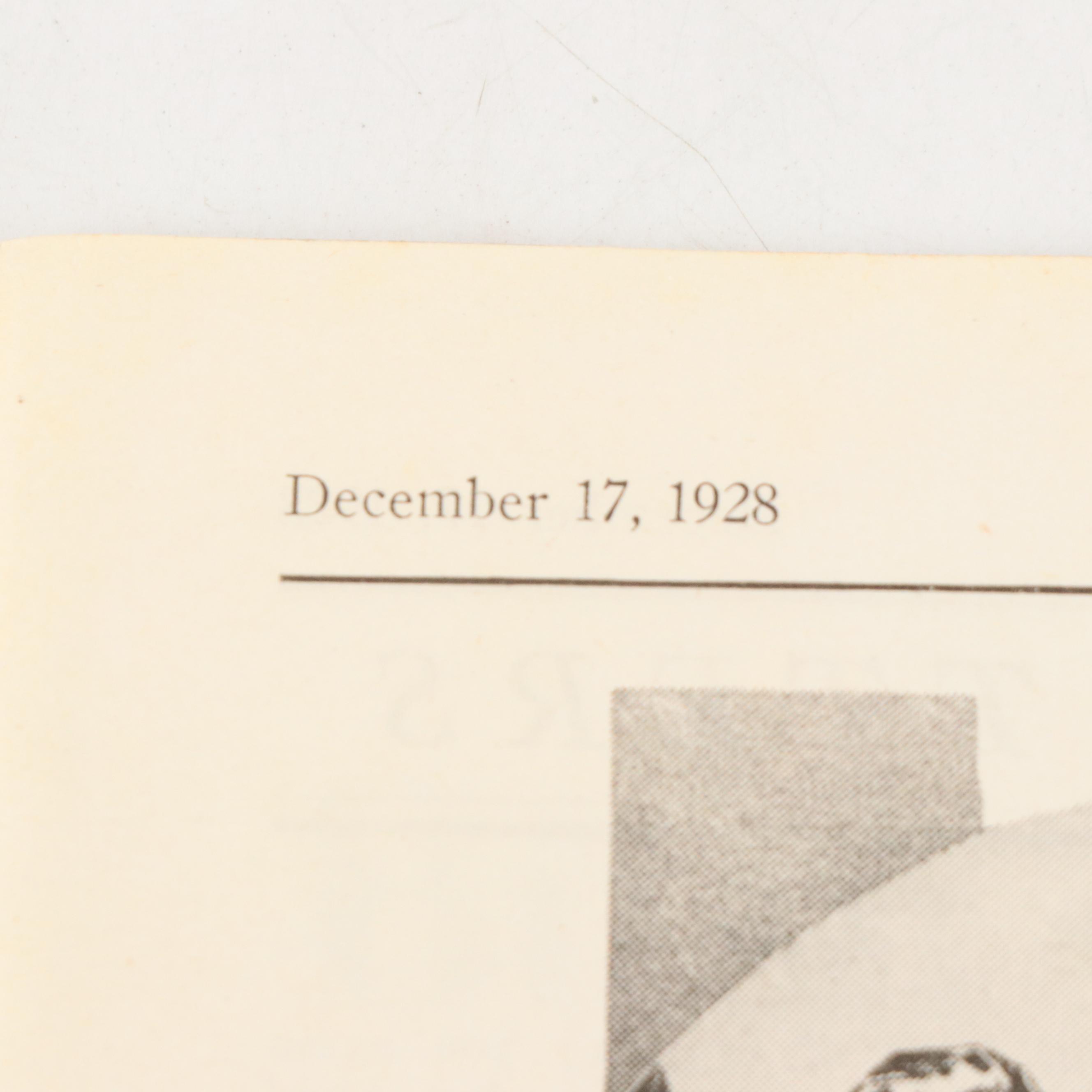 "Time" Magazine Featuring Christ of the Andes, 1928