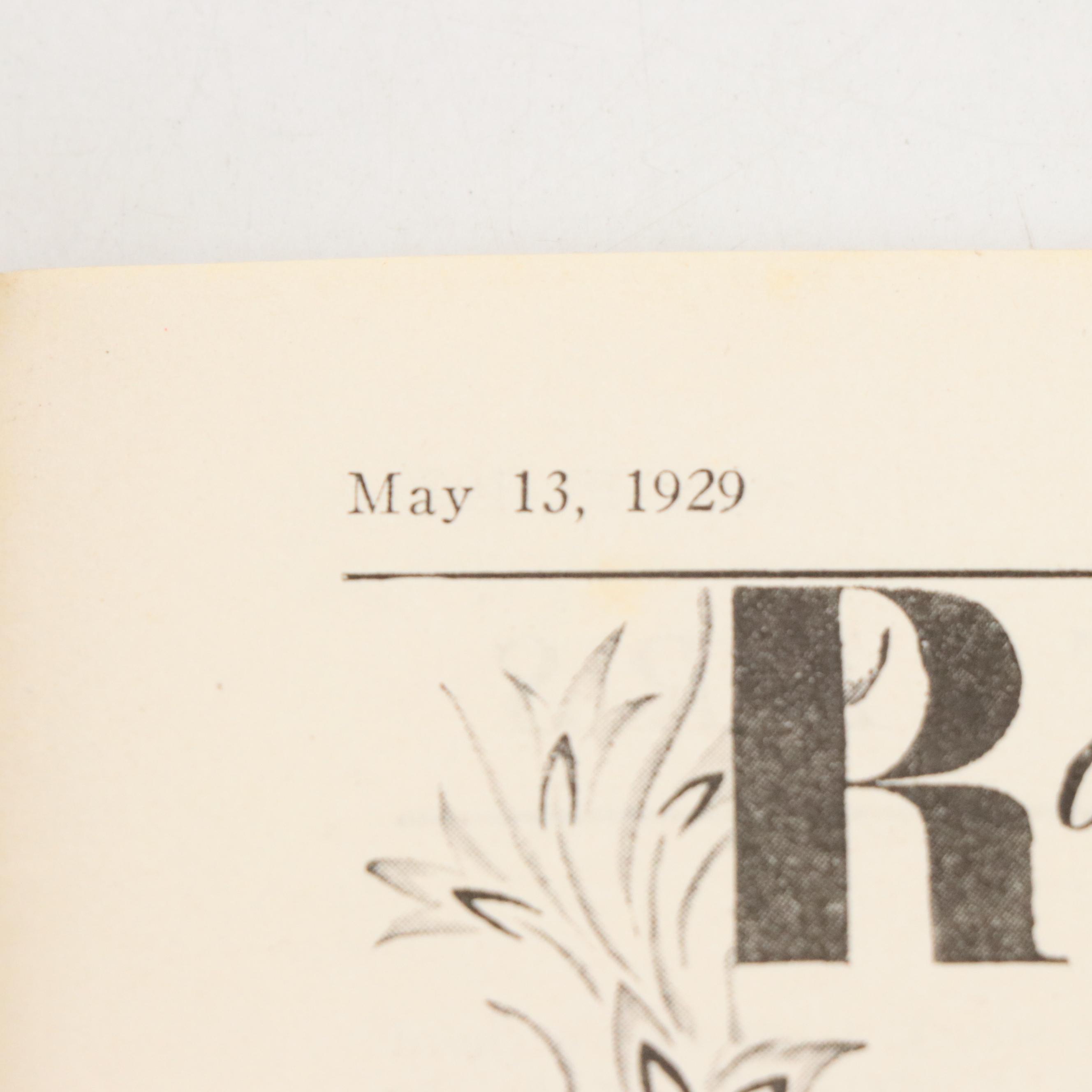 "Time" Magazine Featuring First Lady Lou Henry Hoover, 1929