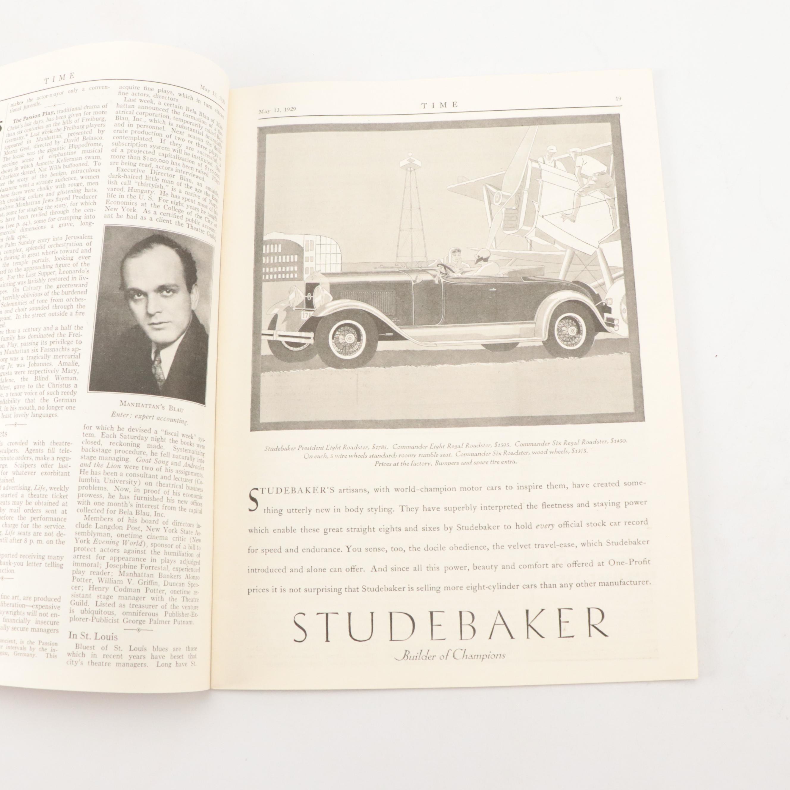 "Time" Magazine Featuring First Lady Lou Henry Hoover, 1929