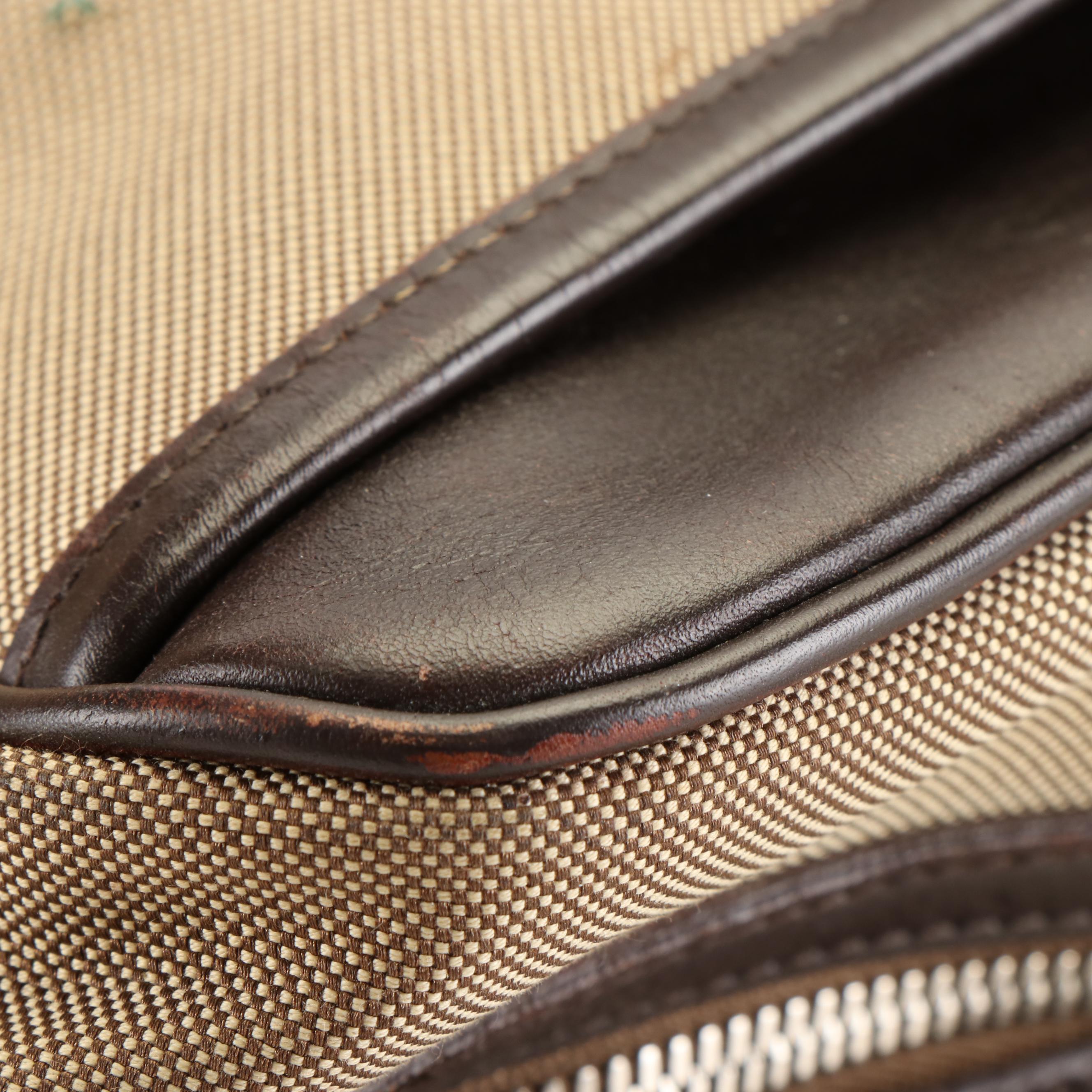 Prada Jacquard Canvas and Leather Satchel