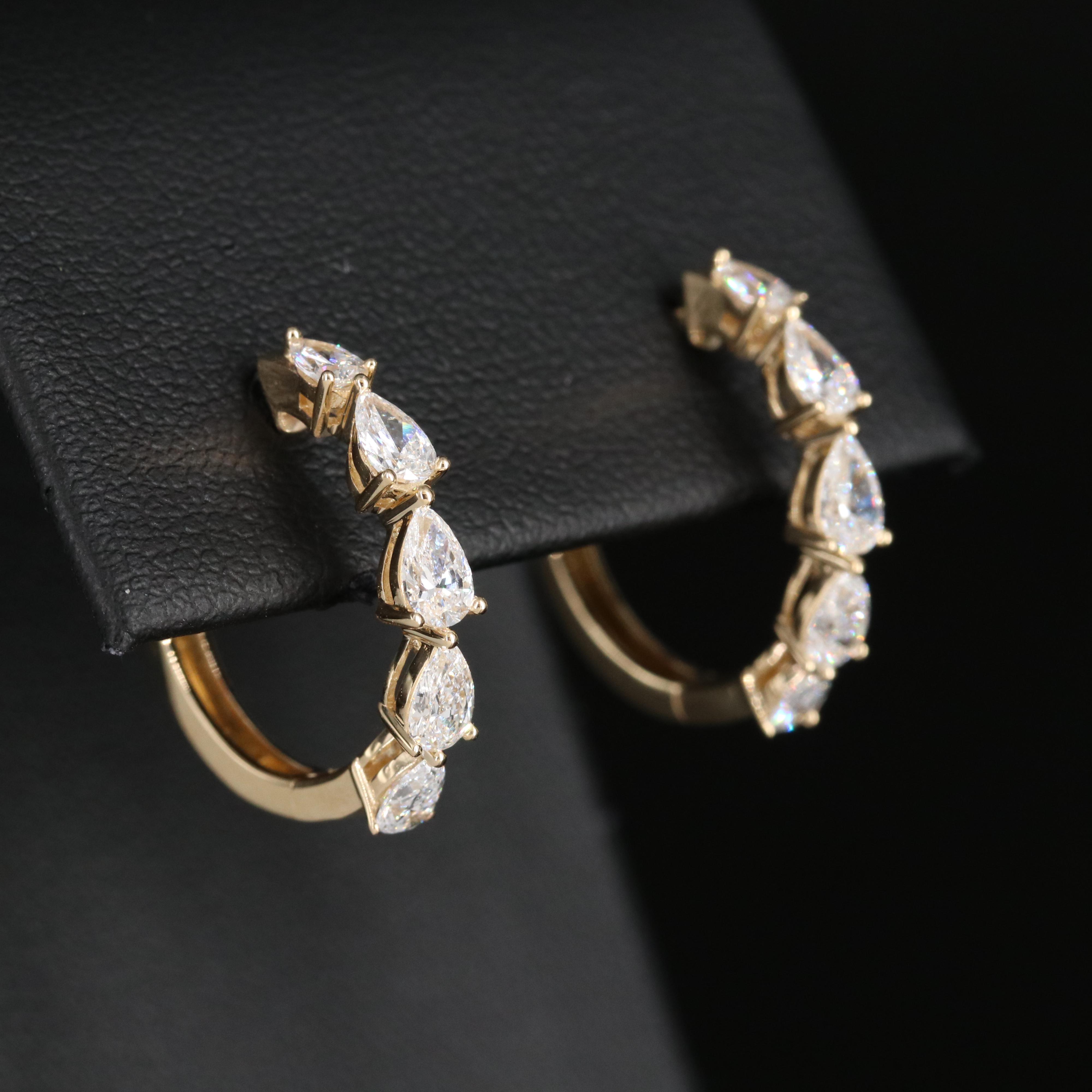 14K 1.25 CTW Lab Grown Diamond Earrings