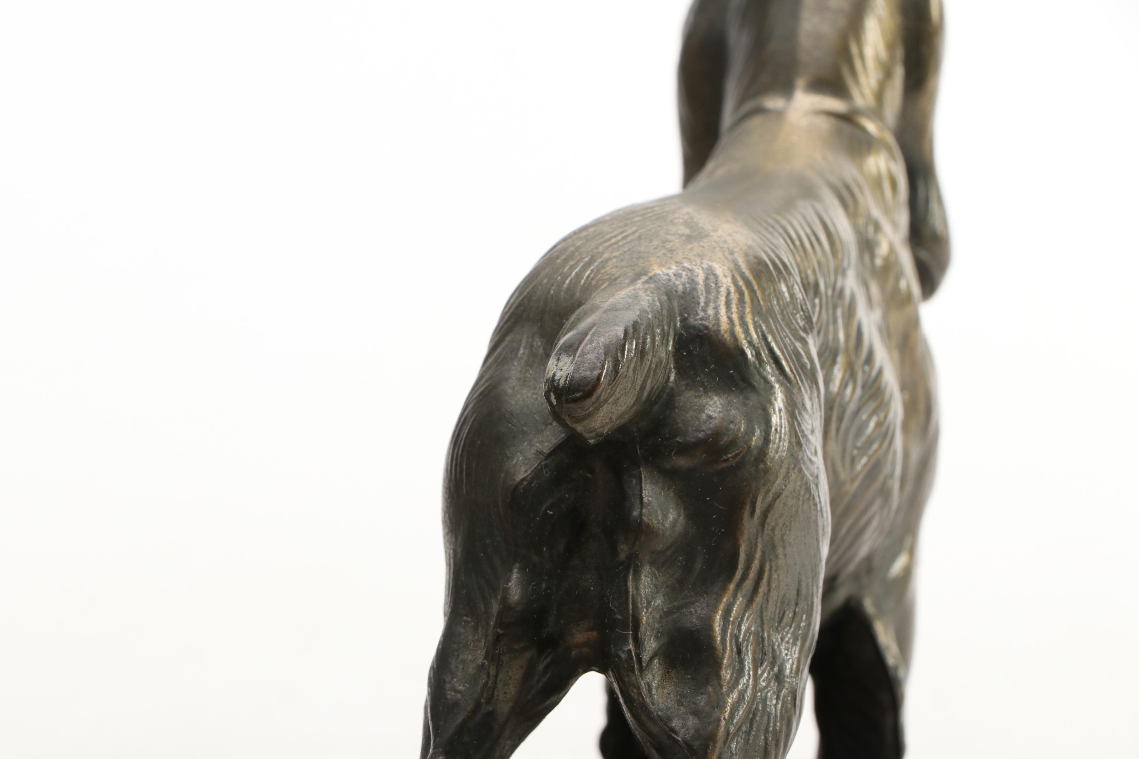 Frankart Cast Metal Spaniel Dog Bookends, Early to Mid-20th Century