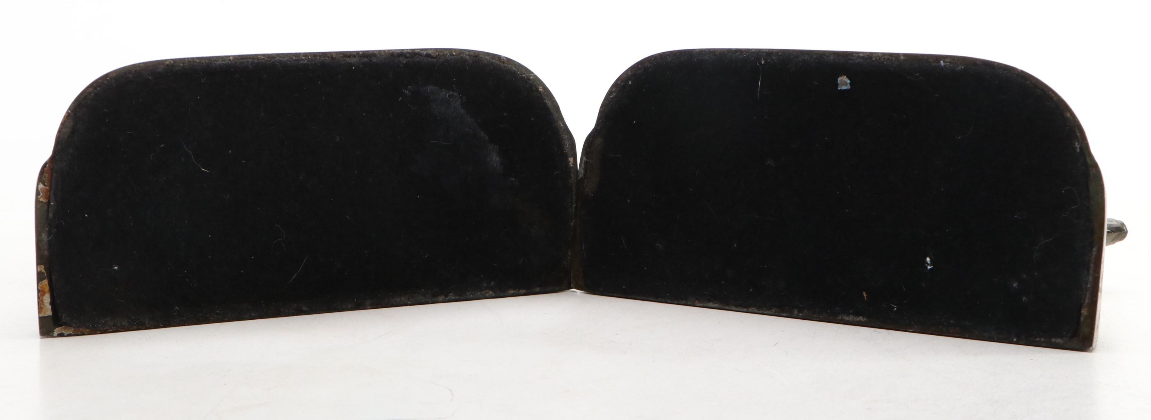 Frankart Cast Metal Spaniel Dog Bookends, Early to Mid-20th Century