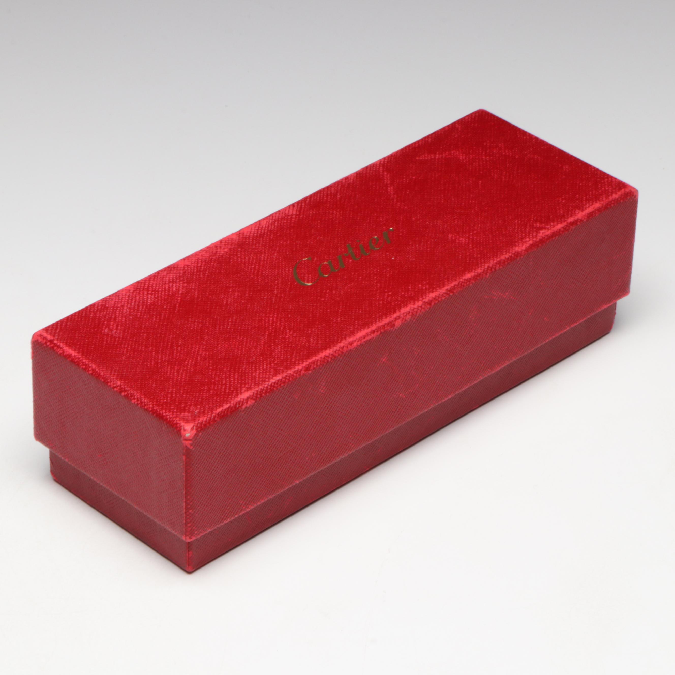 Cartier 10K Gold 1.60 CTW Diamond Embellished Blue Tint Rimless Sunglasses