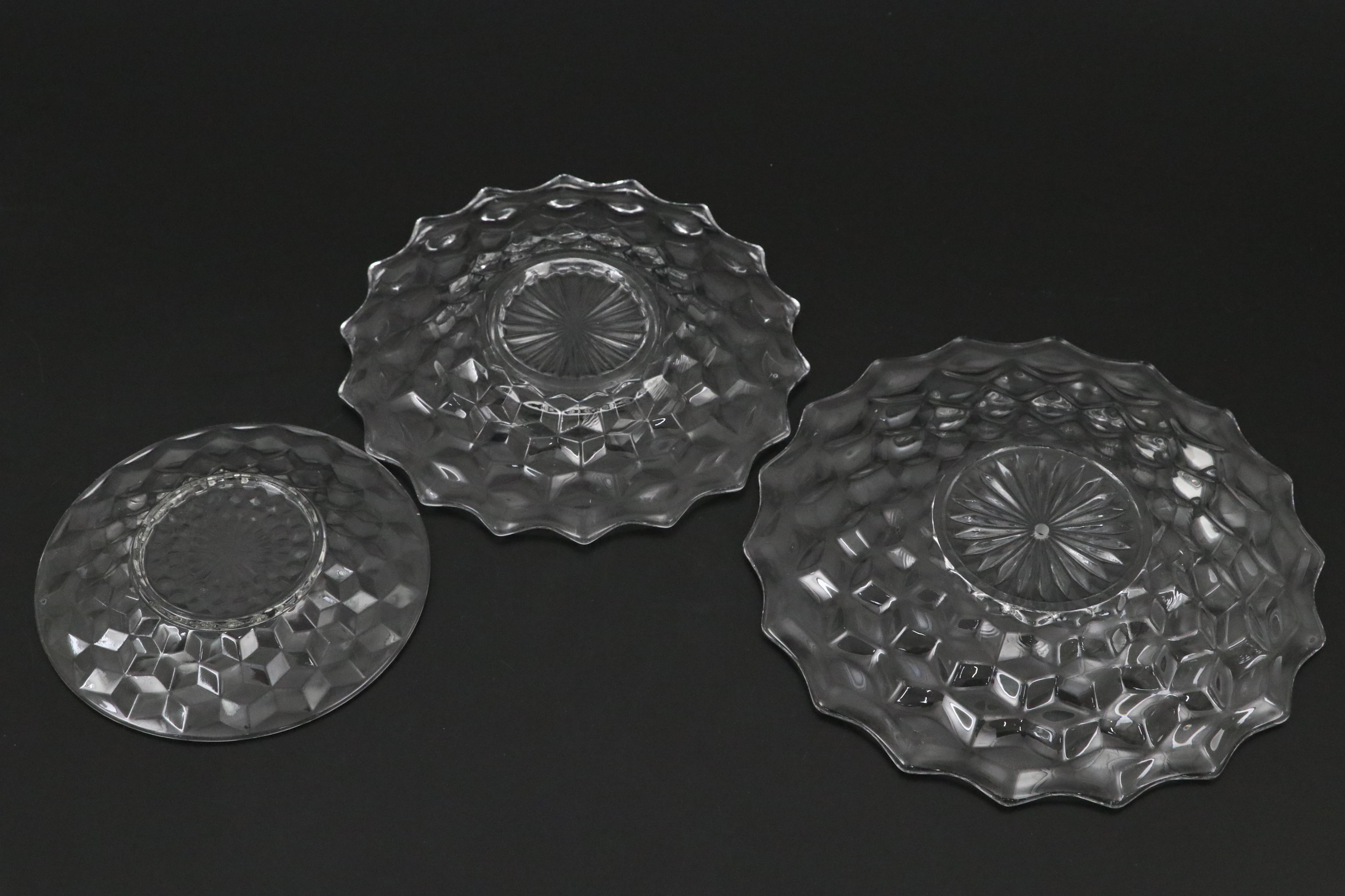 Fostoria "American Clear" Glass Stemware, Plates and Condiment Serveware